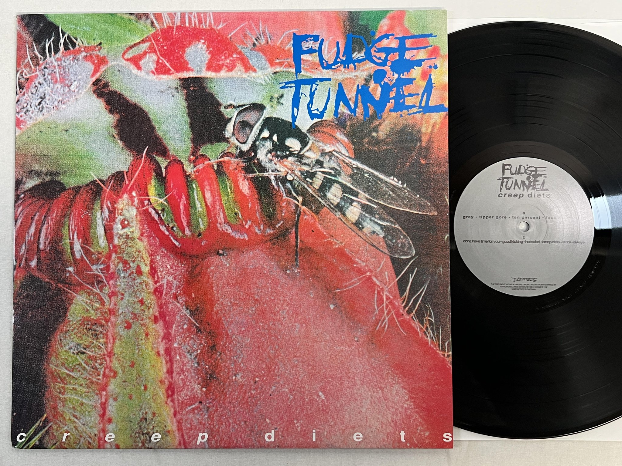 Omslagsbild för skivan FUDGE TUNNEL Creep Diets LP -92 earache MOSH 64 sludge metal