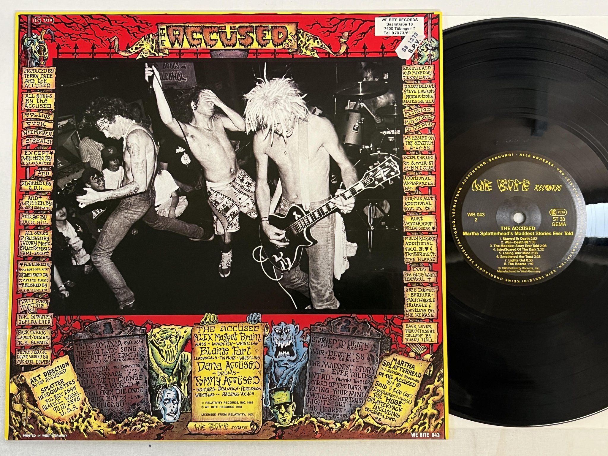 Omslagsbild för skivan THE ACCUSED Martha Splatterhead's Maddest Stories Ever Told LP -88 Ger WB 043