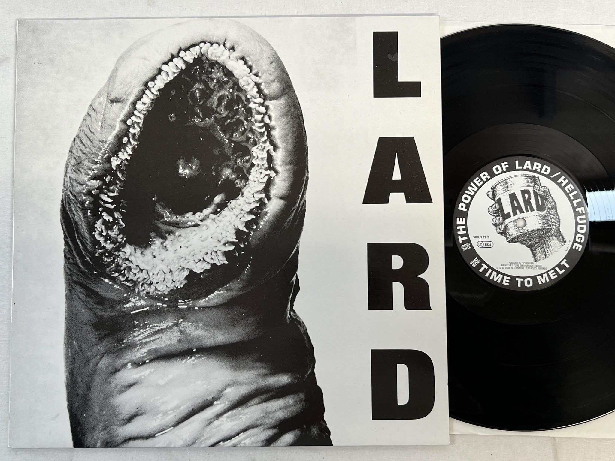 Omslagsbild för skivan LARD The Power Of Lard 12"EP -89 UK ALTERNATIVE TENTACLES VIRUS 72 T