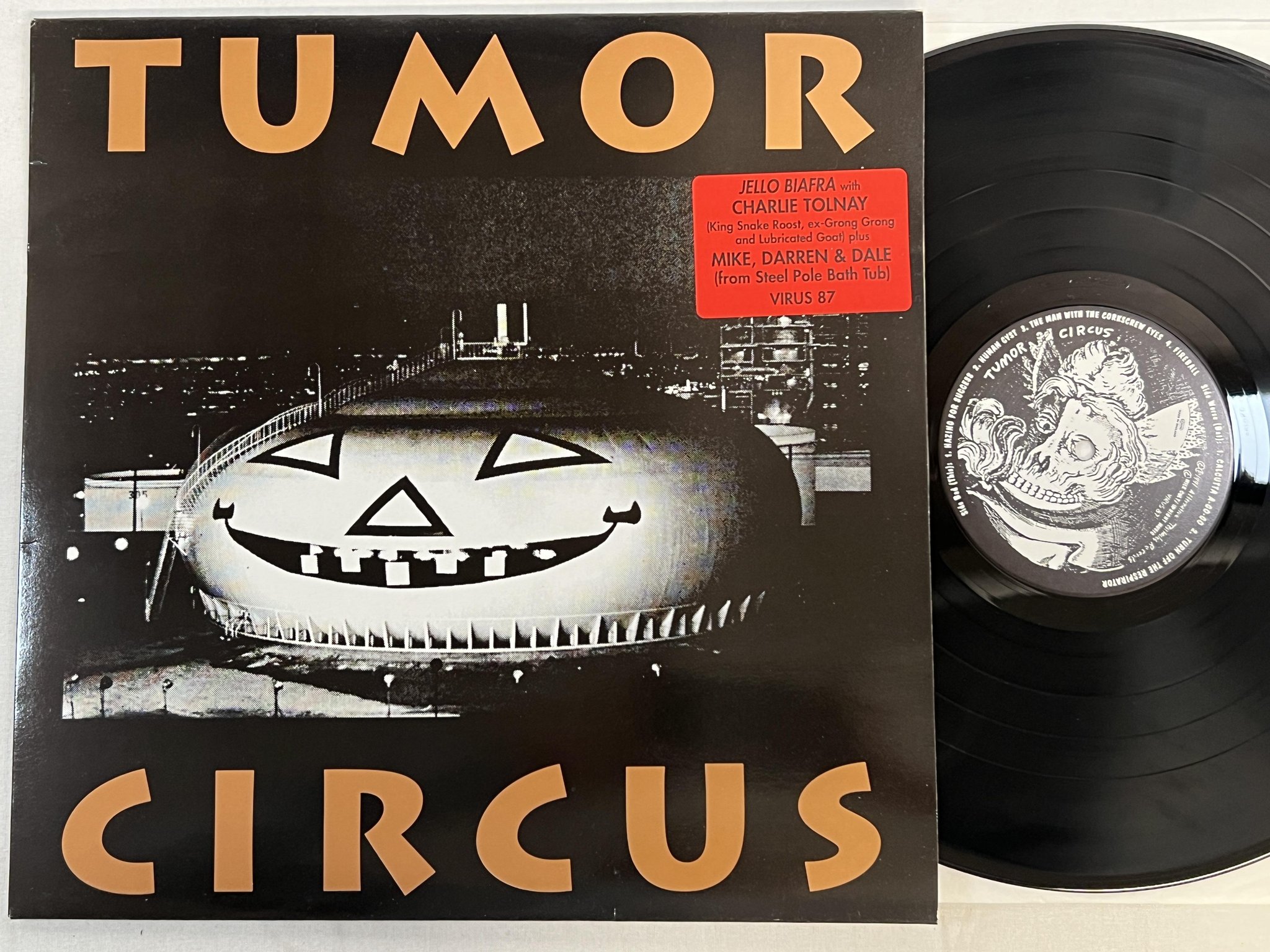 Omslagsbild för skivan TUMOR CIRCUS s/t LP -91 UK ALERNATIVE TENTACLES VIRUS 87 punk