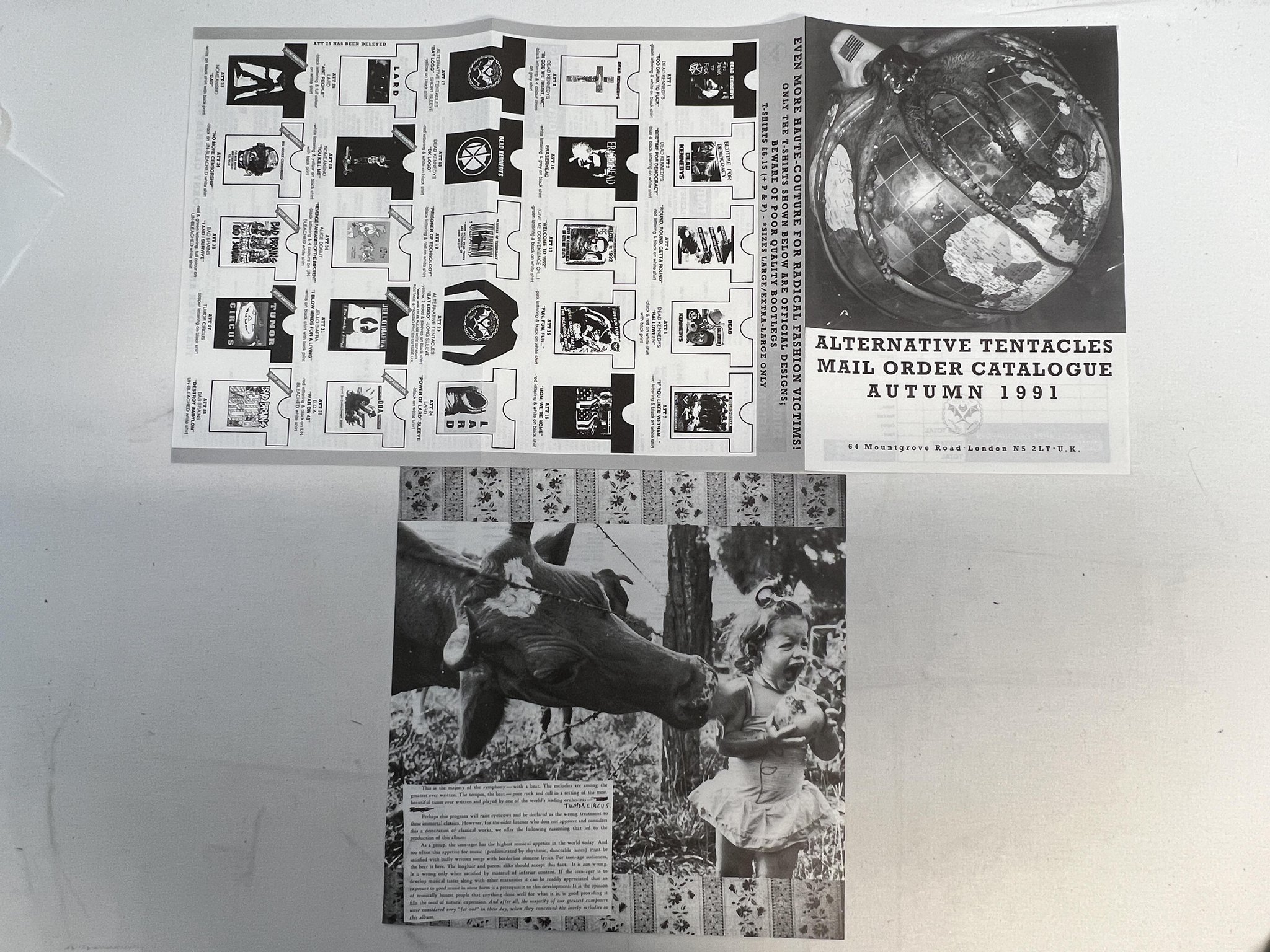 Omslagsbild för skivan TUMOR CIRCUS s/t LP -91 UK ALERNATIVE TENTACLES VIRUS 87 punk