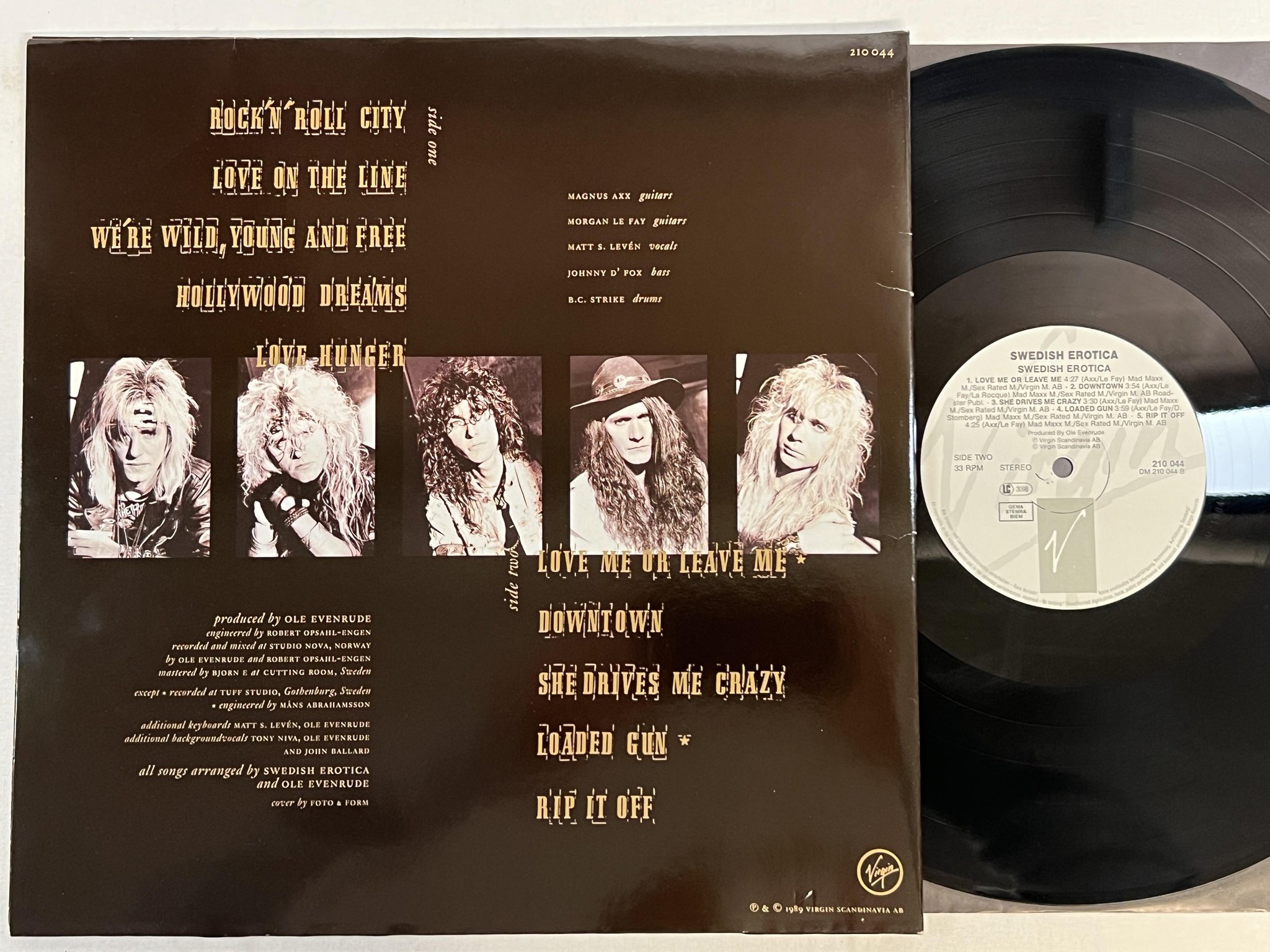 Omslagsbild för skivan SWEDISH EROTICA s/t LP -89 VIRGIN 210 044