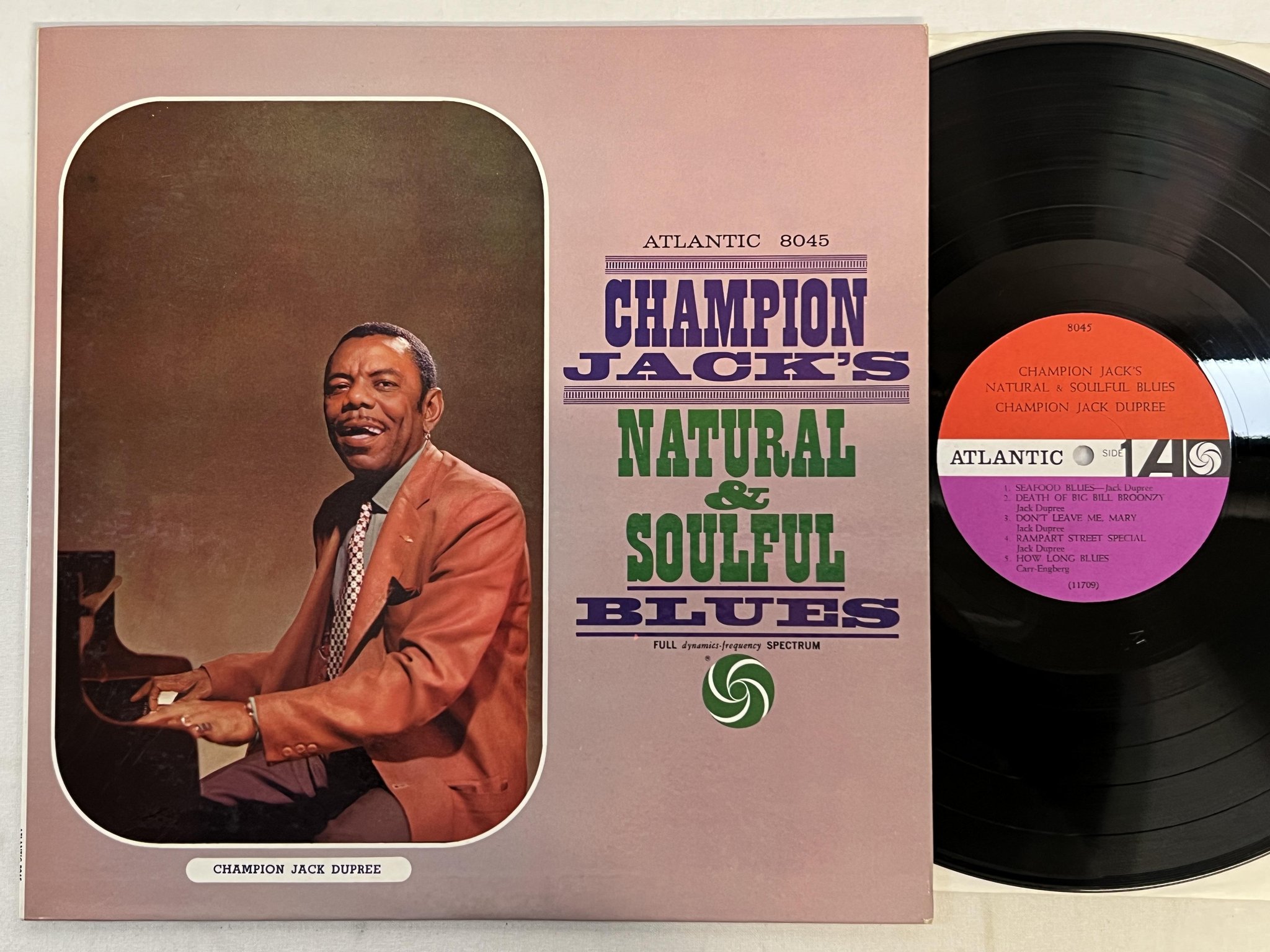Omslagsbild för skivan CHAMPION JACK DUPREE natural and soulful blues LP -61 US ATLANTIC 8045