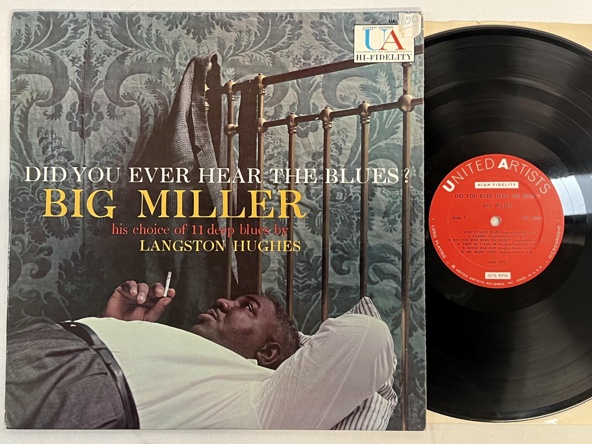 Omslagsbild för skivan BIG MILLER did you ever hear the blues? LP -59 US UNITED UAL 3047 deep groove