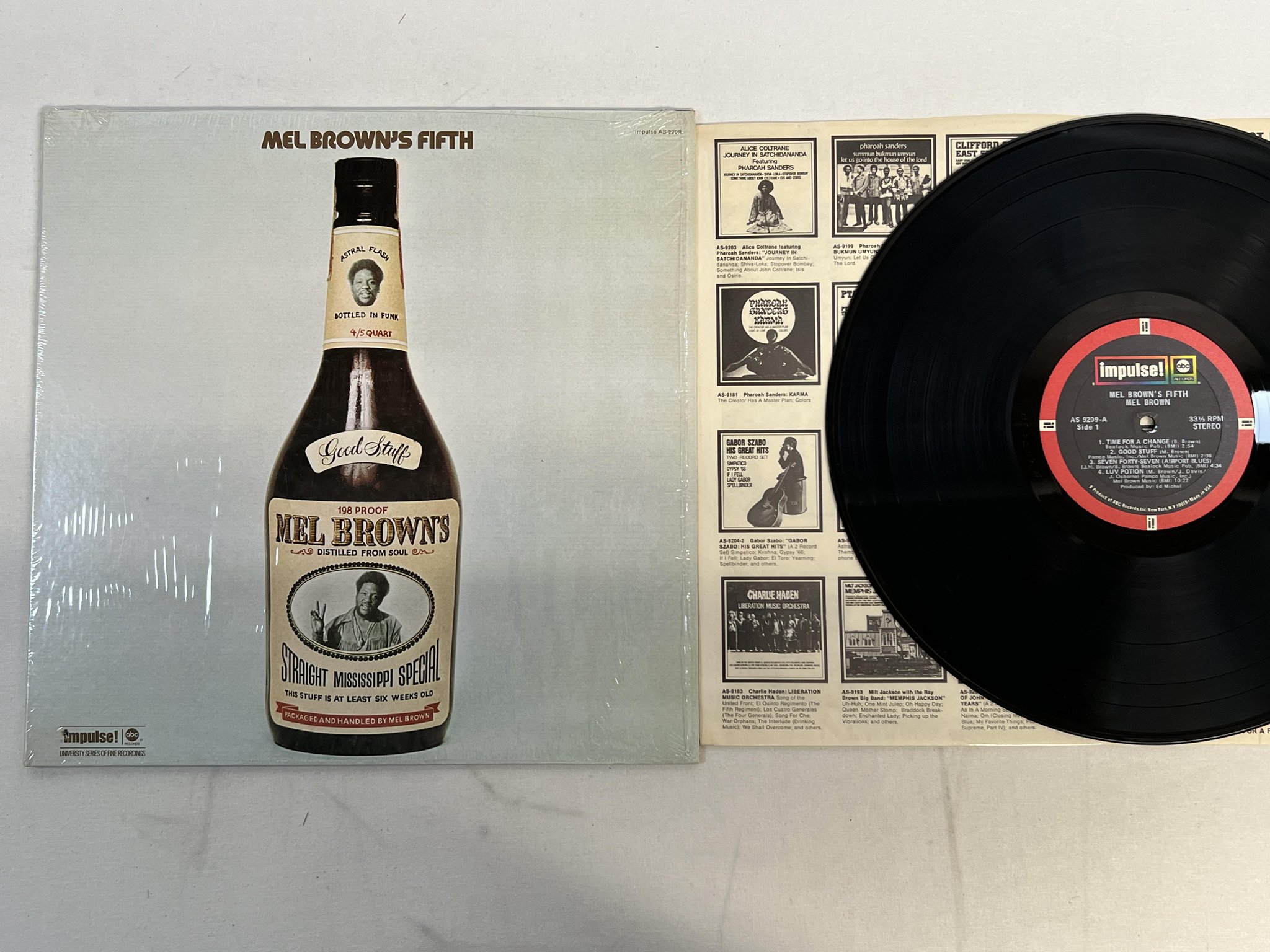 Omslagsbild för skivan MEL BROWN Mel Brown's fifth LP -71 US IMPULSE! AS 9209