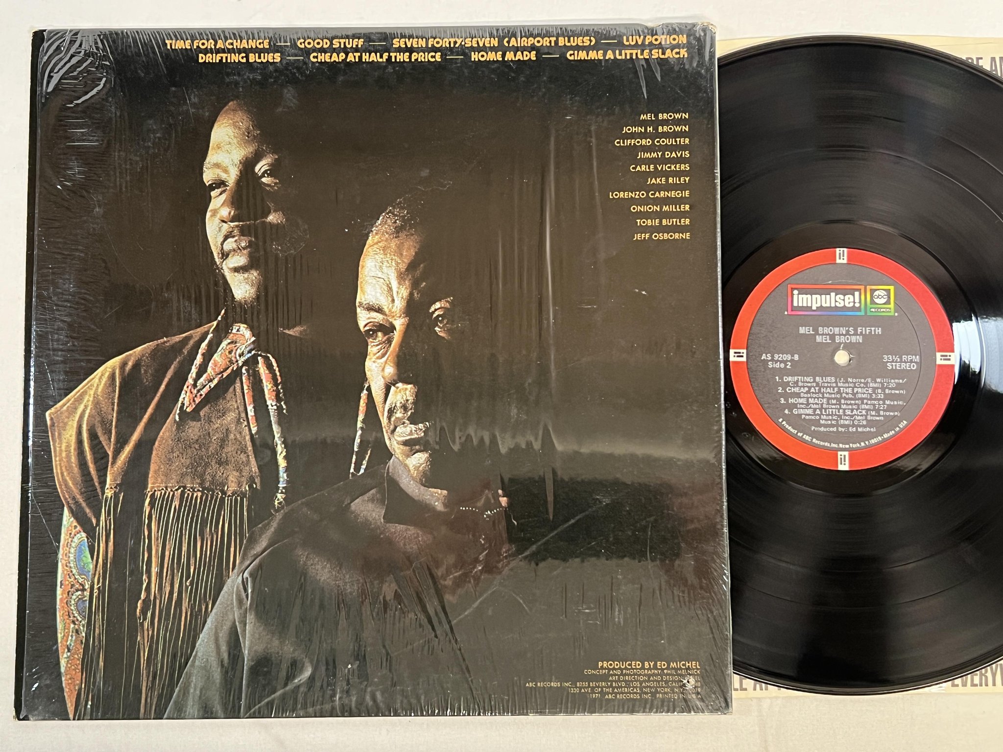 Omslagsbild för skivan MEL BROWN Mel Brown's fifth LP -71 US IMPULSE! AS 9209