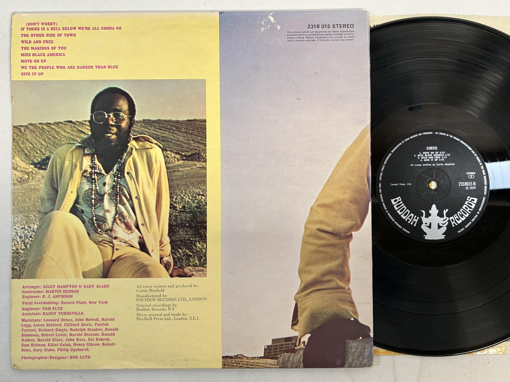 Omslagsbild för skivan CURTIS MAYFIELD Curtis LP -70 UK BUDDAH 2318015 ** soul masterpiece **