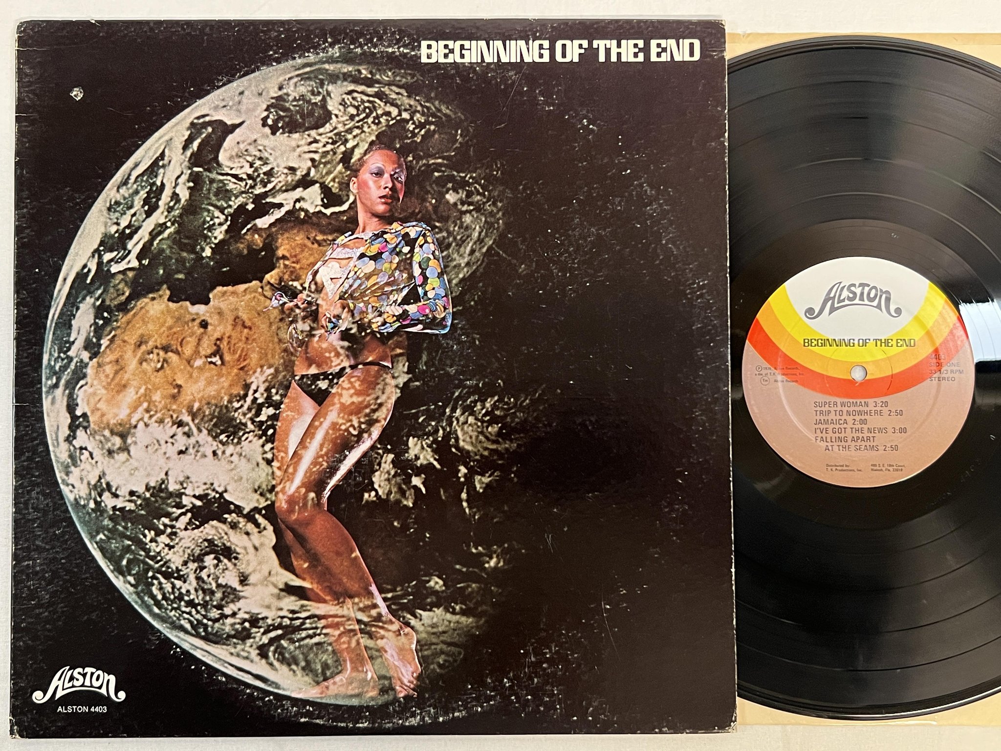 Omslagsbild för skivan BEGINNING OF THE END s/t LP -76 US ALSTON 4403 ** killer soul album **