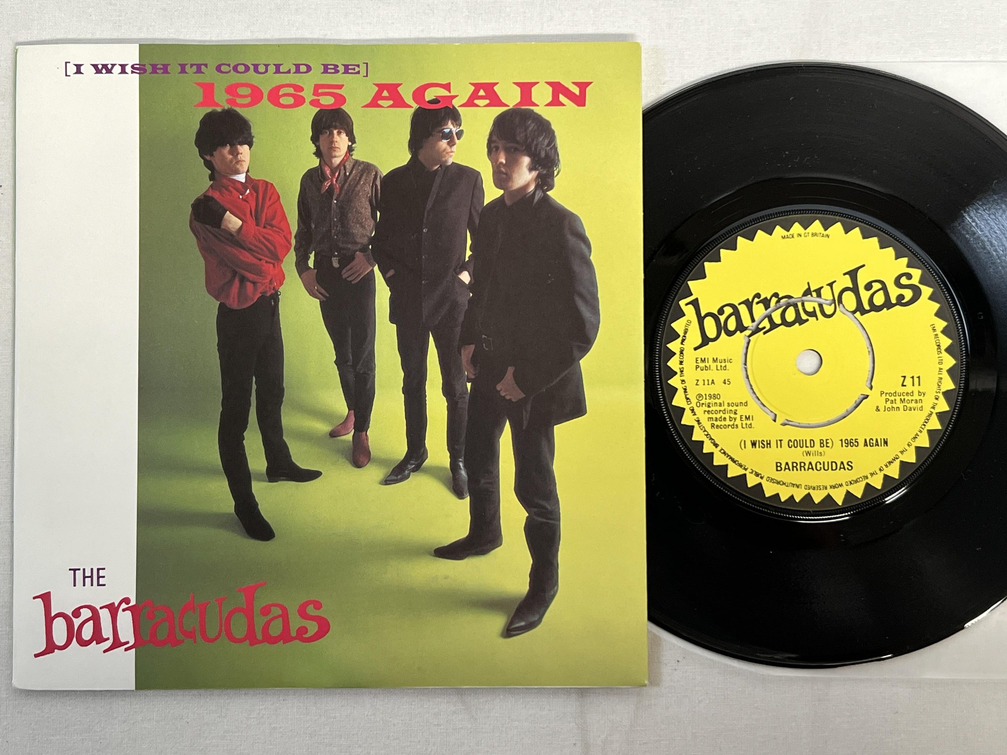 Omslagsbild för skivan THE BARRACUDAS (I wish it could be) 1965 again 7"single -80 UK EMI Z 11
