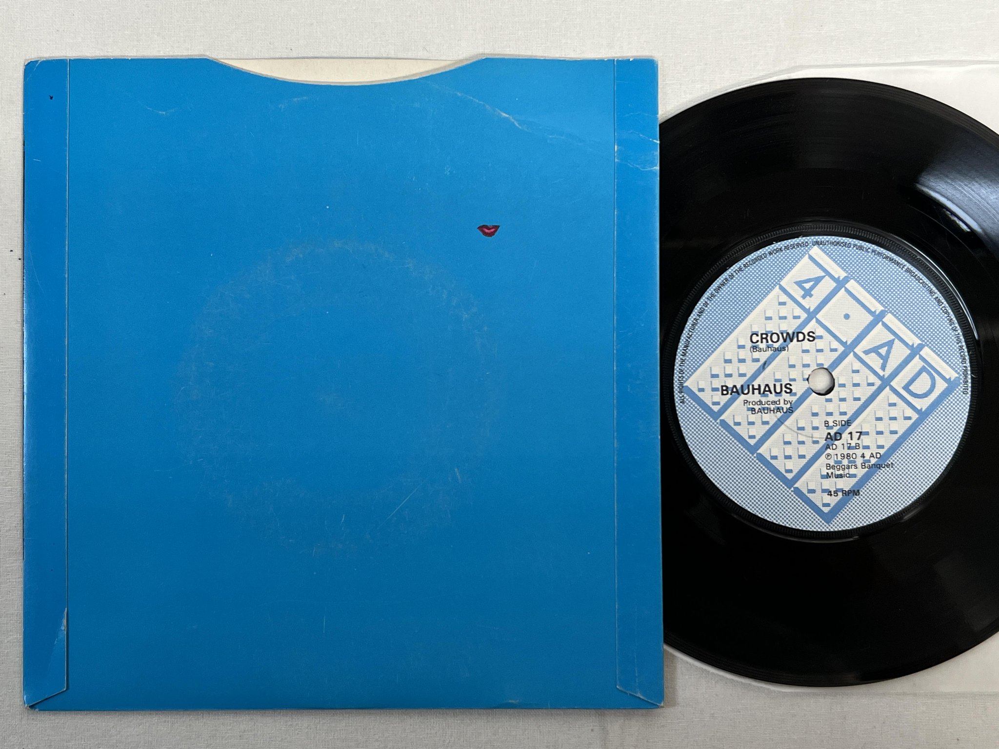 Omslagsbild för skivan BAUHAUS telegram sam 7"single -80 UK 4AD AD-17