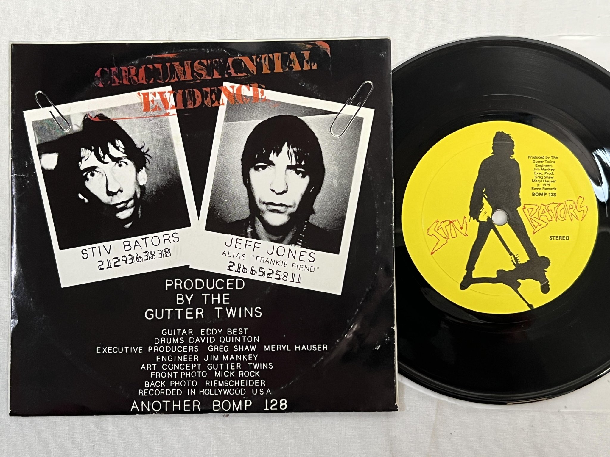 Omslagsbild för skivan STIV BATORS not that way anymore 7"single -79 US BOMP! BOMP 128 punk
