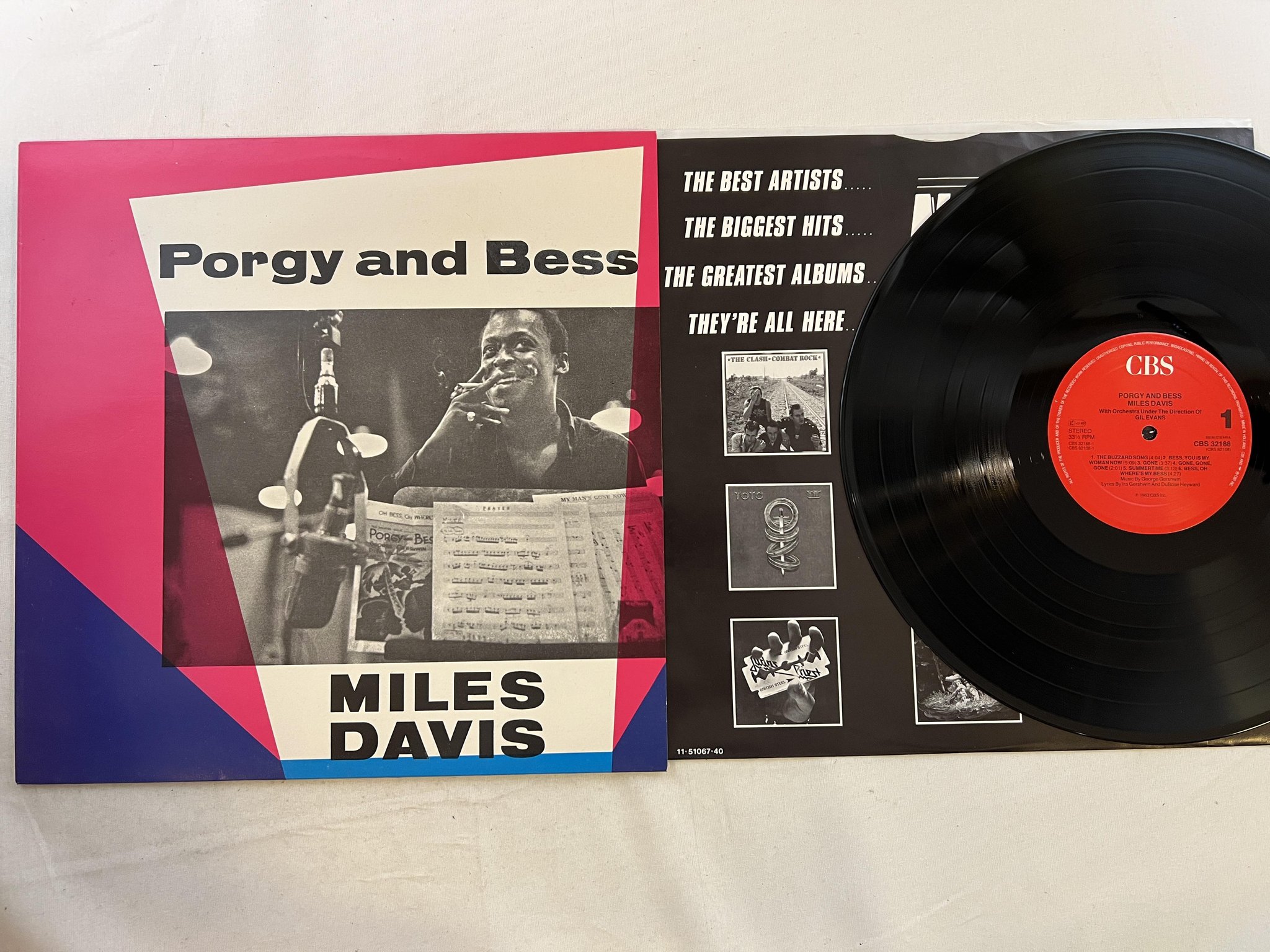 Omslagsbild för skivan MILES DAVIS Porgy & Bess LP re Hol CBS 32188
