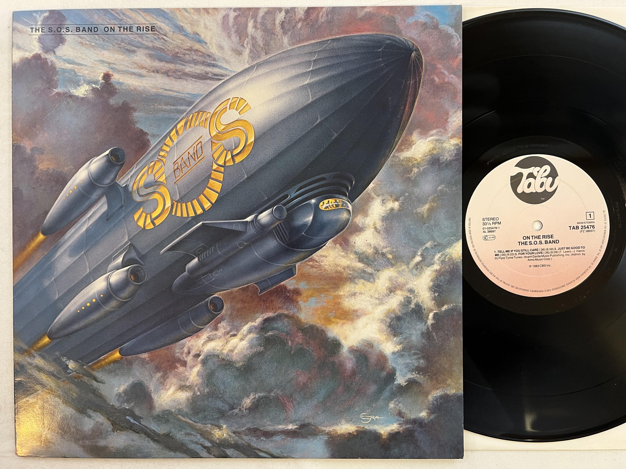 Omslagsbild för skivan SOS BAND on the rise LP -83 Hol TABU TAB-25476 ** just be good to me **