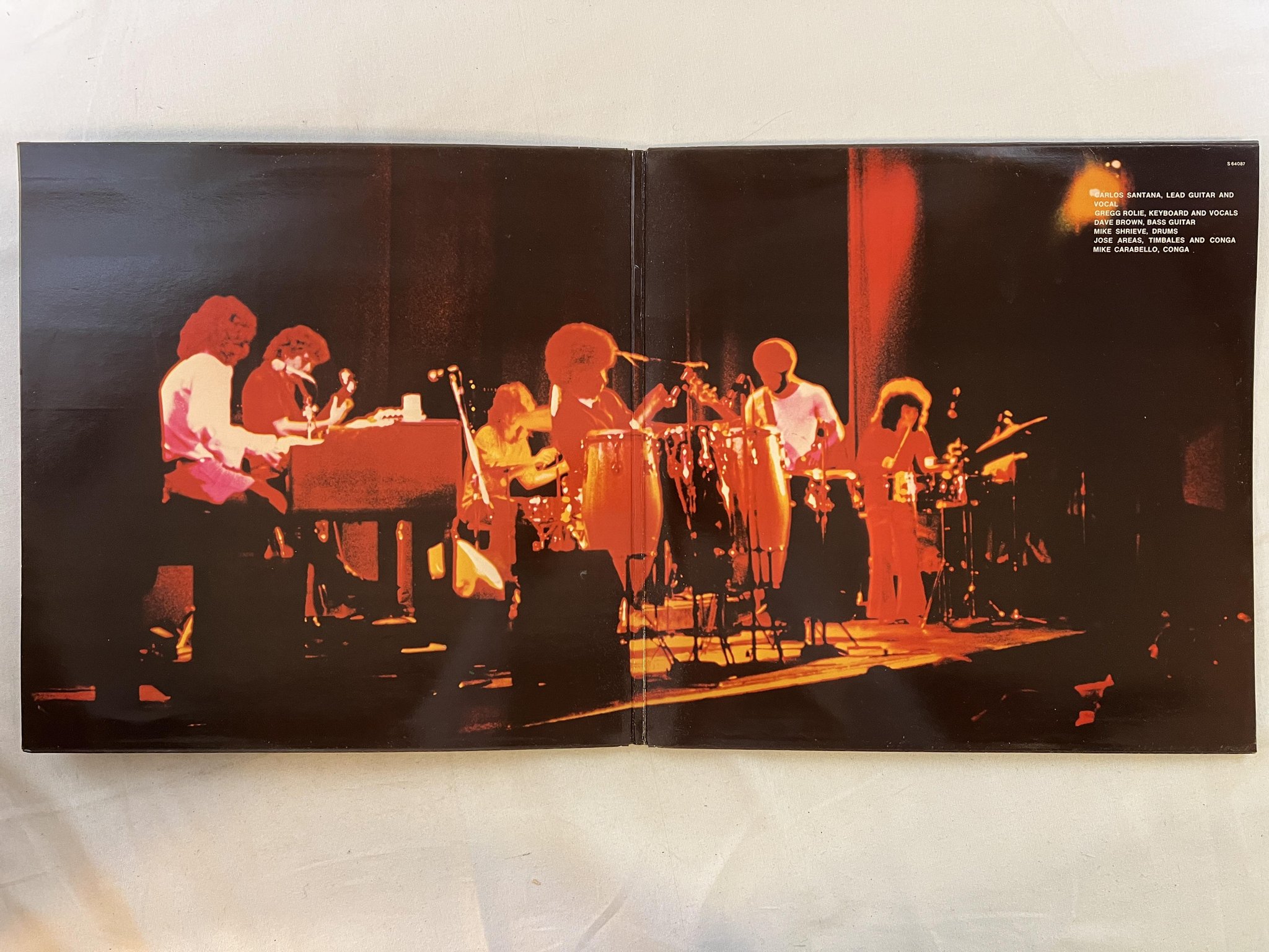 Omslagsbild för skivan SANTANA abraxas LP re Hol CBS S 64087 ** samba pa ti **