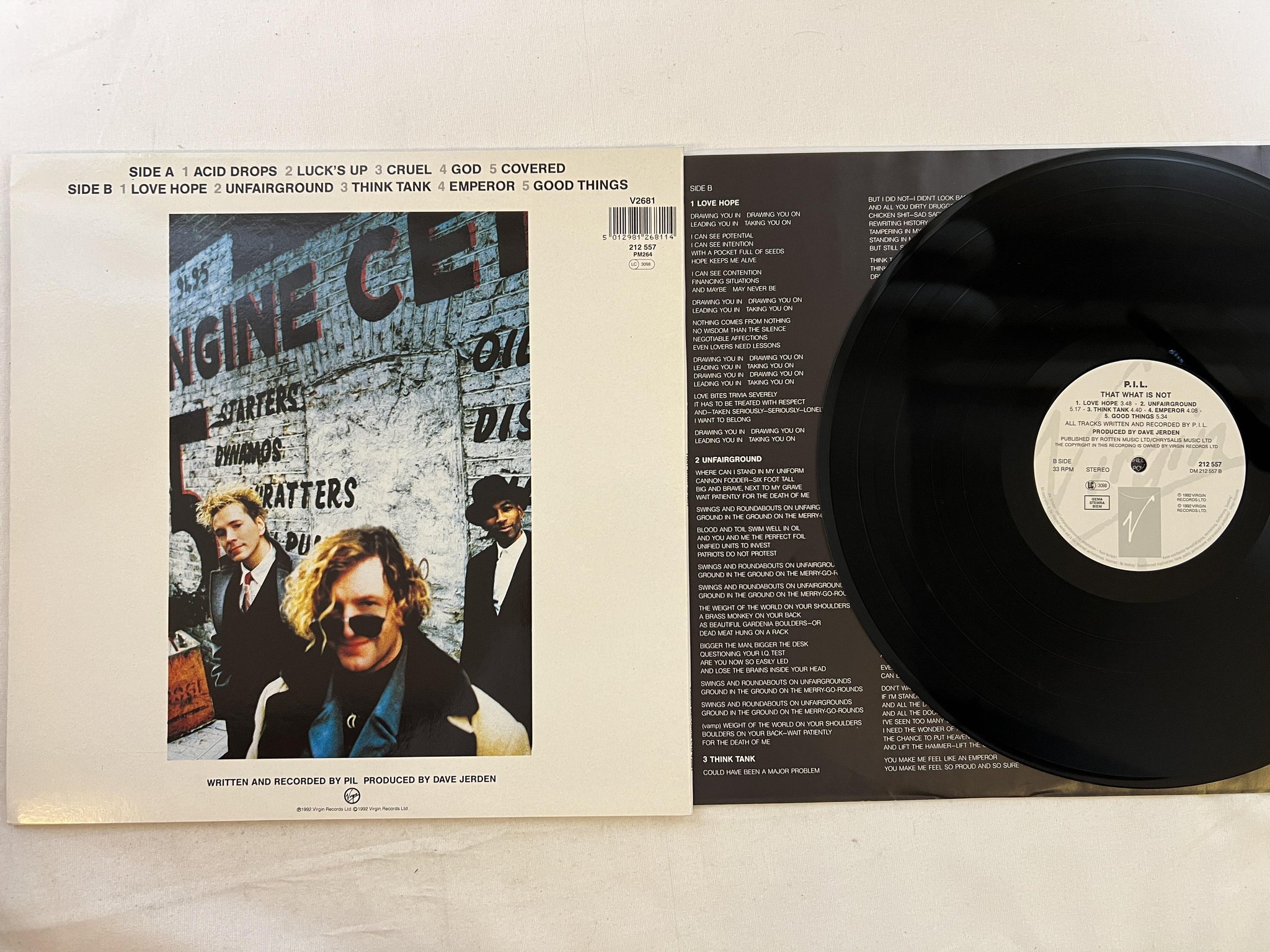 Omslagsbild för skivan P.I.L. that what is not LP -92 VIRGIN 212 557 alternative 90's rock