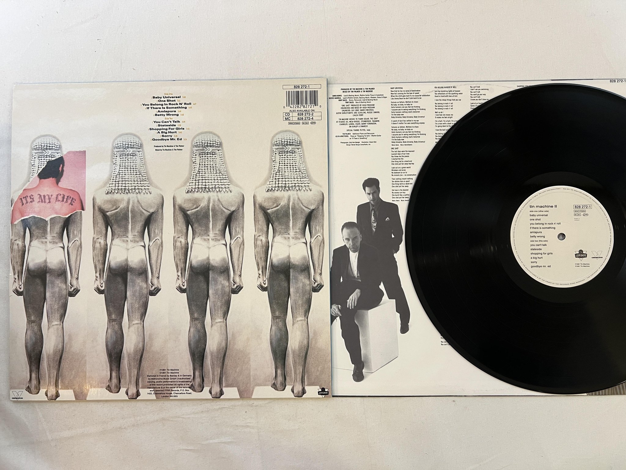 Omslagsbild för skivan TIN MACHINE II LP -91 LONDON 828 272-1