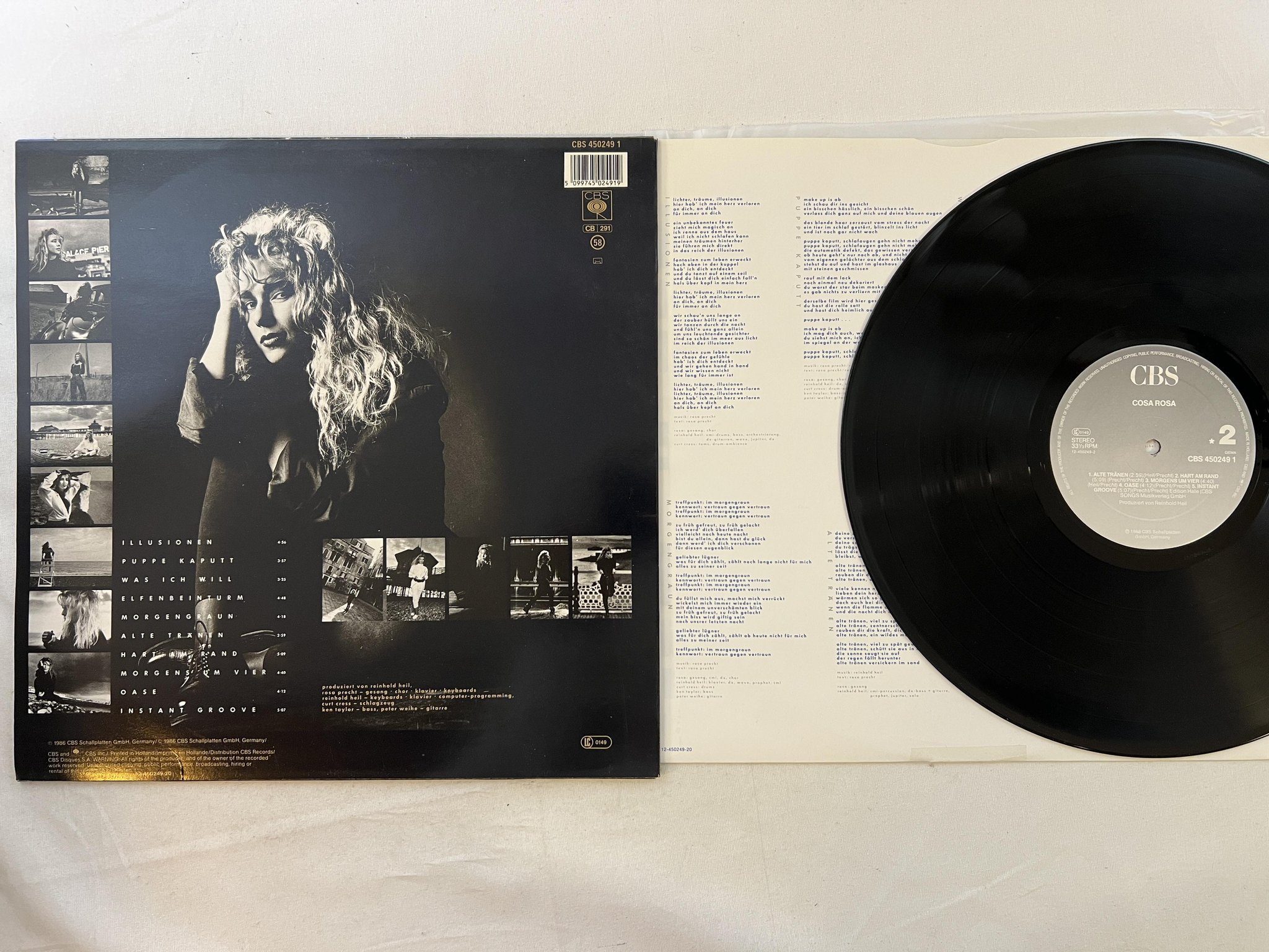 Omslagsbild för skivan COSA ROSA s/t LP -86 Hol CBS 4502491 JAZZ POP