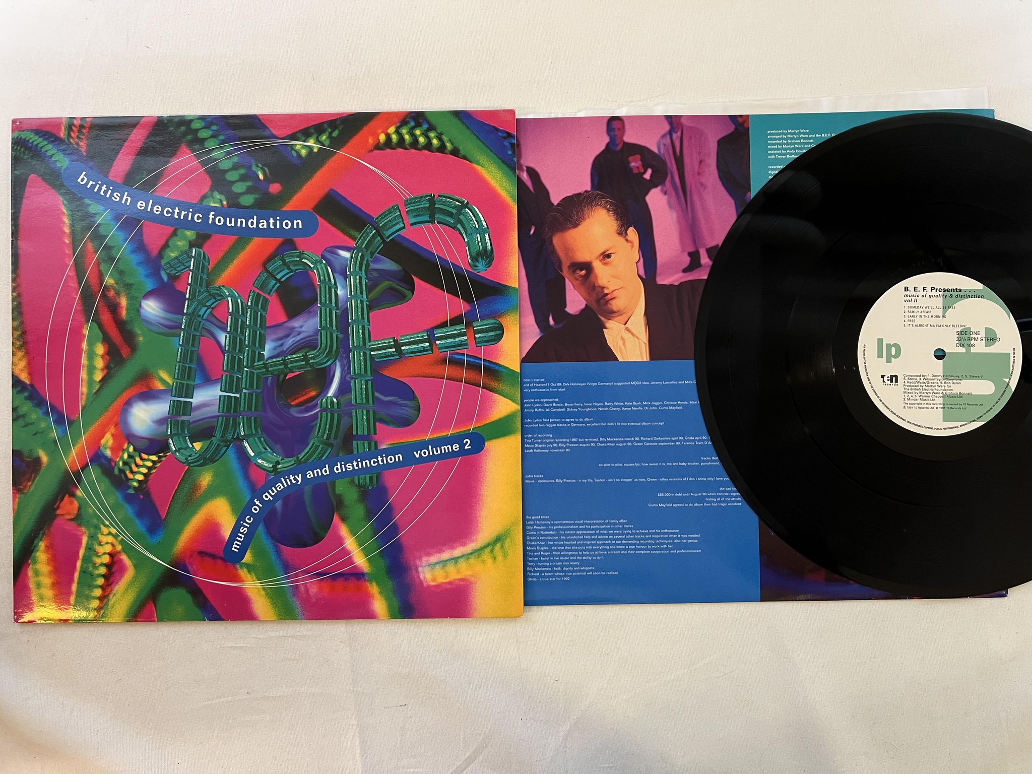 Omslagsbild för skivan BRITISH ELECTRIC FOUNDATION Music Of Quality And Distinction Volume 2 LP -91
