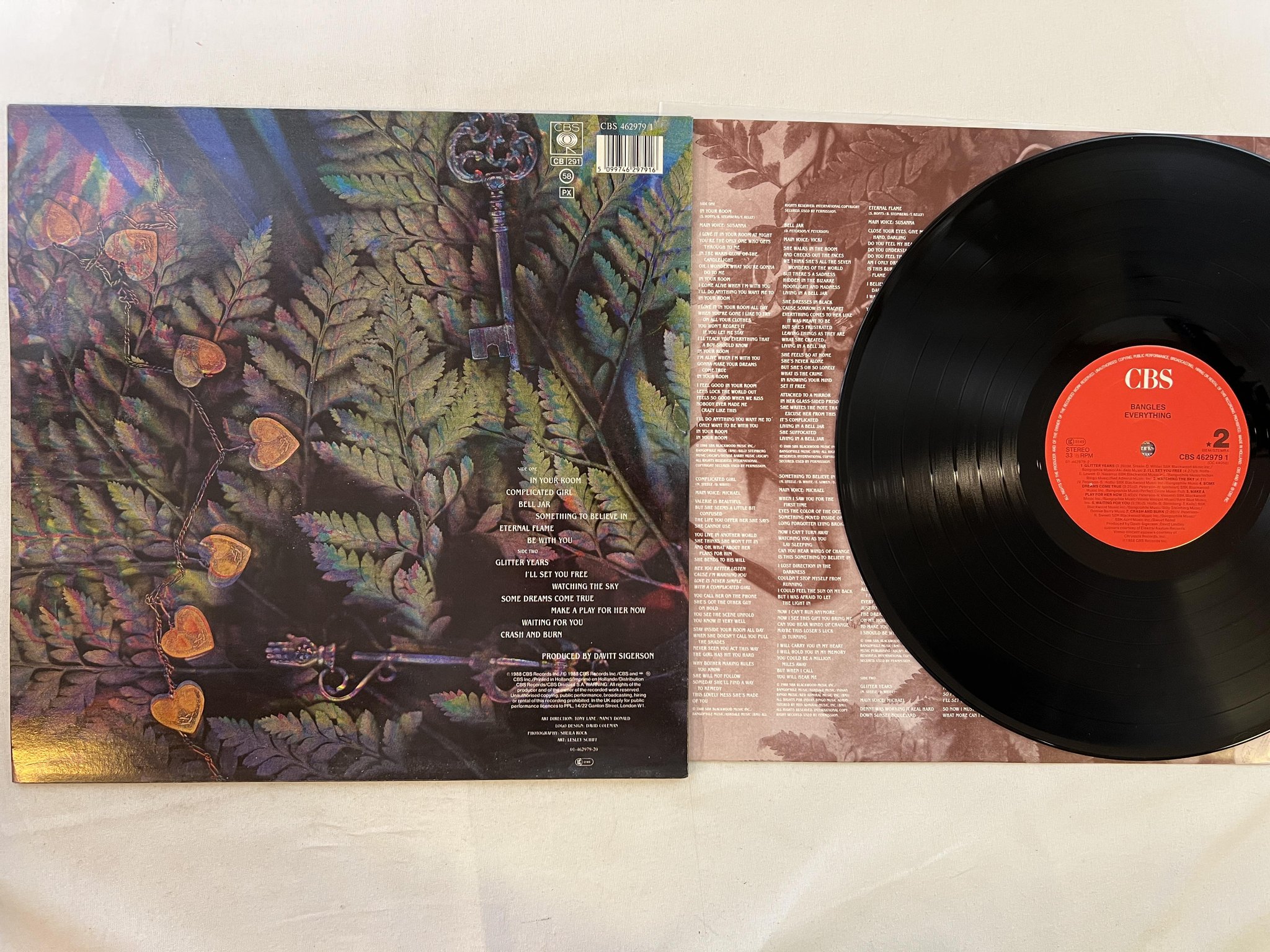 Omslagsbild för skivan BANGLES everything LP -88 CBS 462979 1 ** eternal flame **