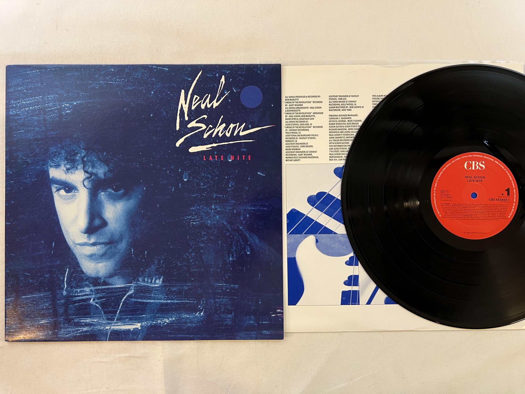 Omslagsbild för skivan NEIL SCHON late nite LP -89 Hol CBS 4634681