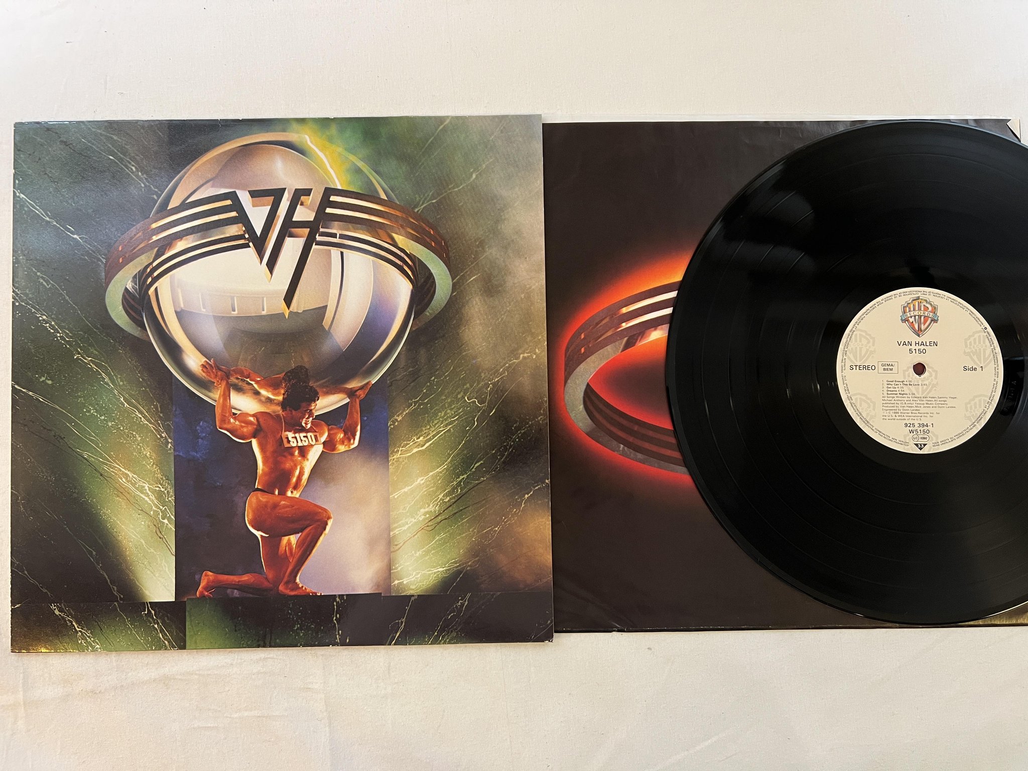 Omslagsbild för skivan VAN HALEN 5150 LP -86 WARNER BROS 925 394-1