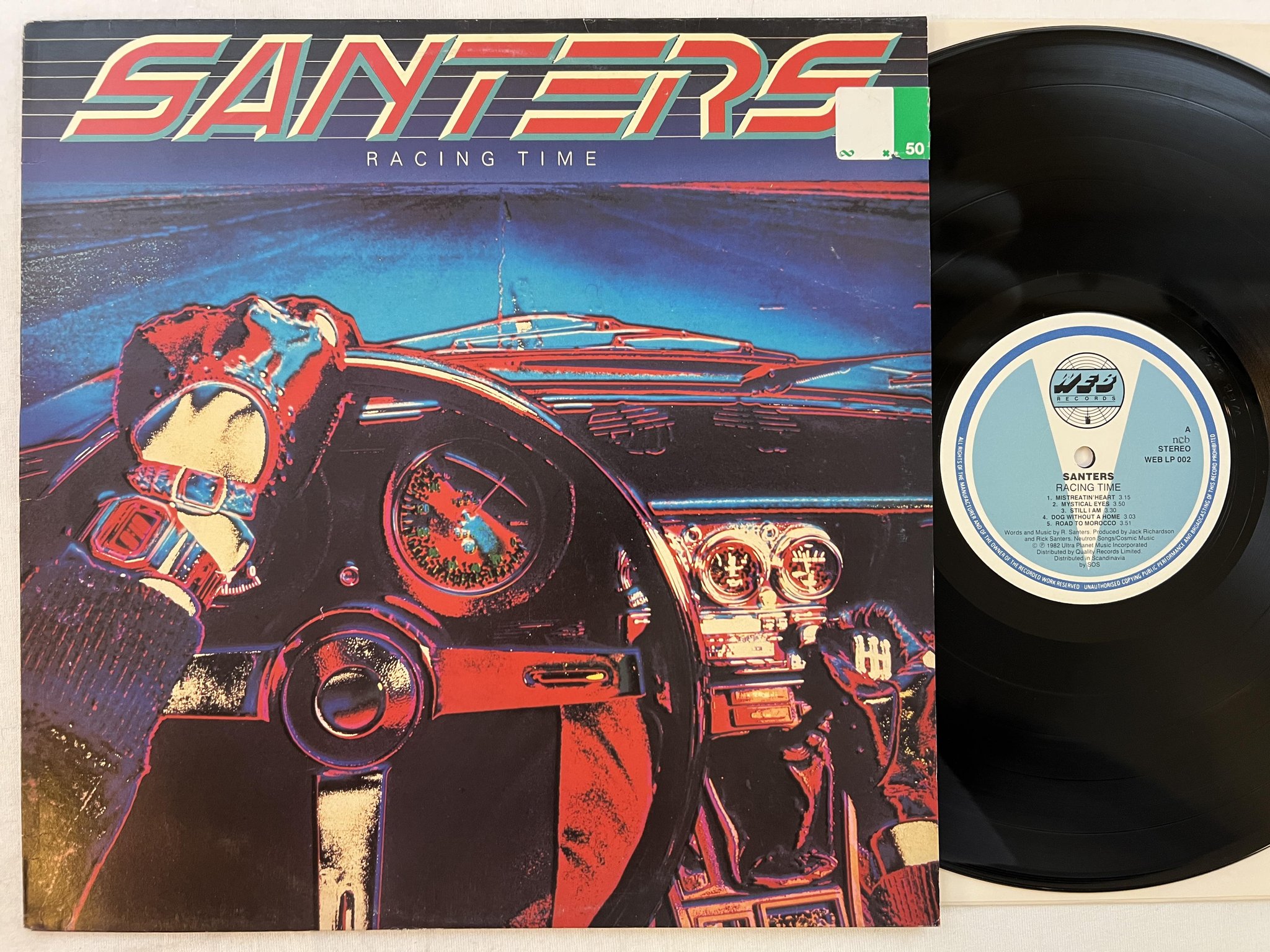 Omslagsbild för skivan SANTERS racing time LP -82 ncb WEB LP 002