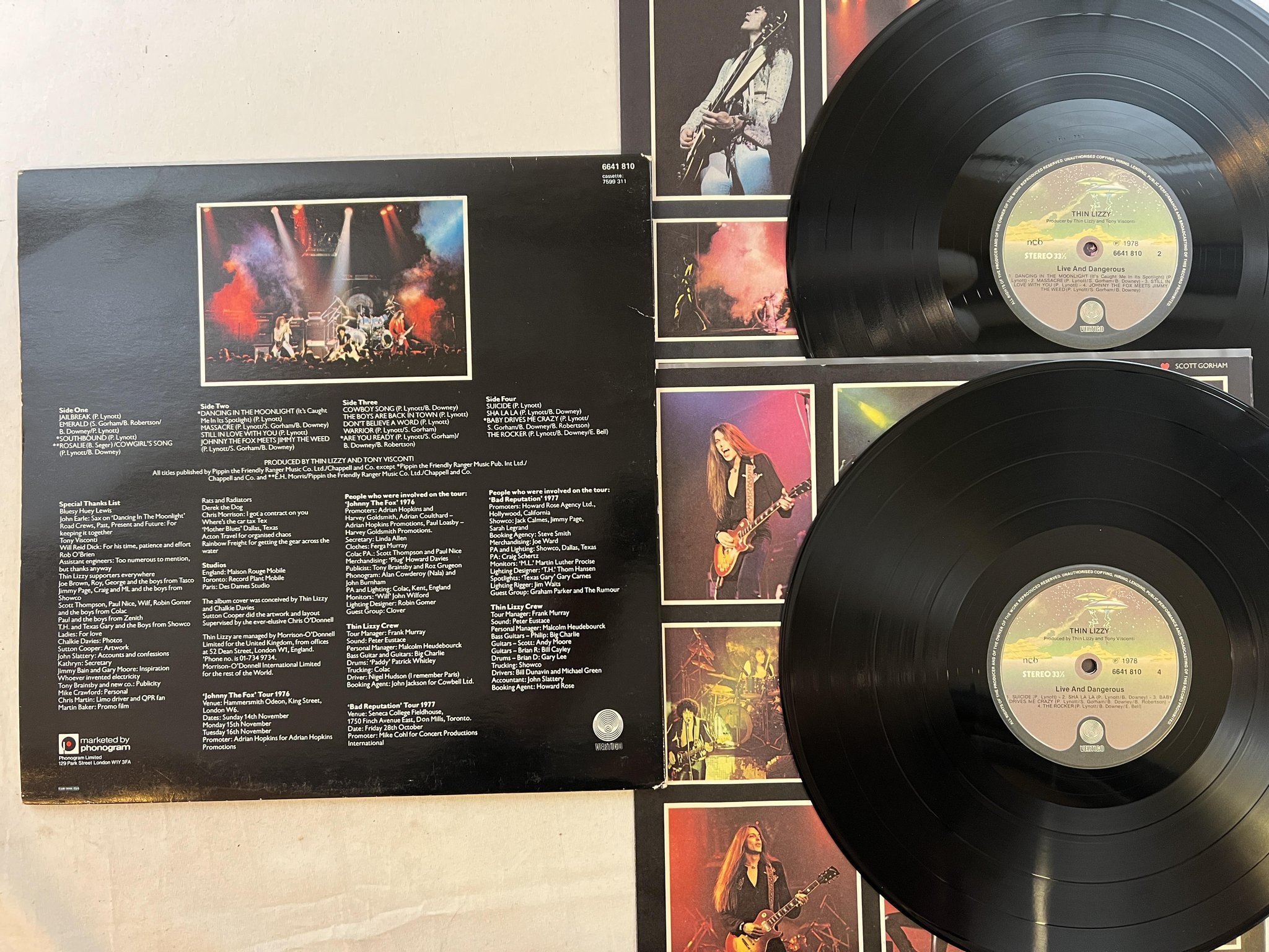 Omslagsbild för skivan THIN LIZZY live and dangerous 2xLP -78 ncb VERTIGO 6641810