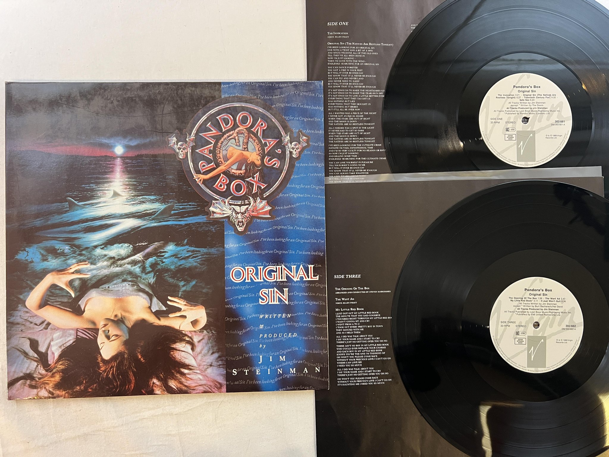 Omslagsbild för skivan PANDORA'S BOX Original Sin 2xLP -89 Ger VIRGIN 303 663