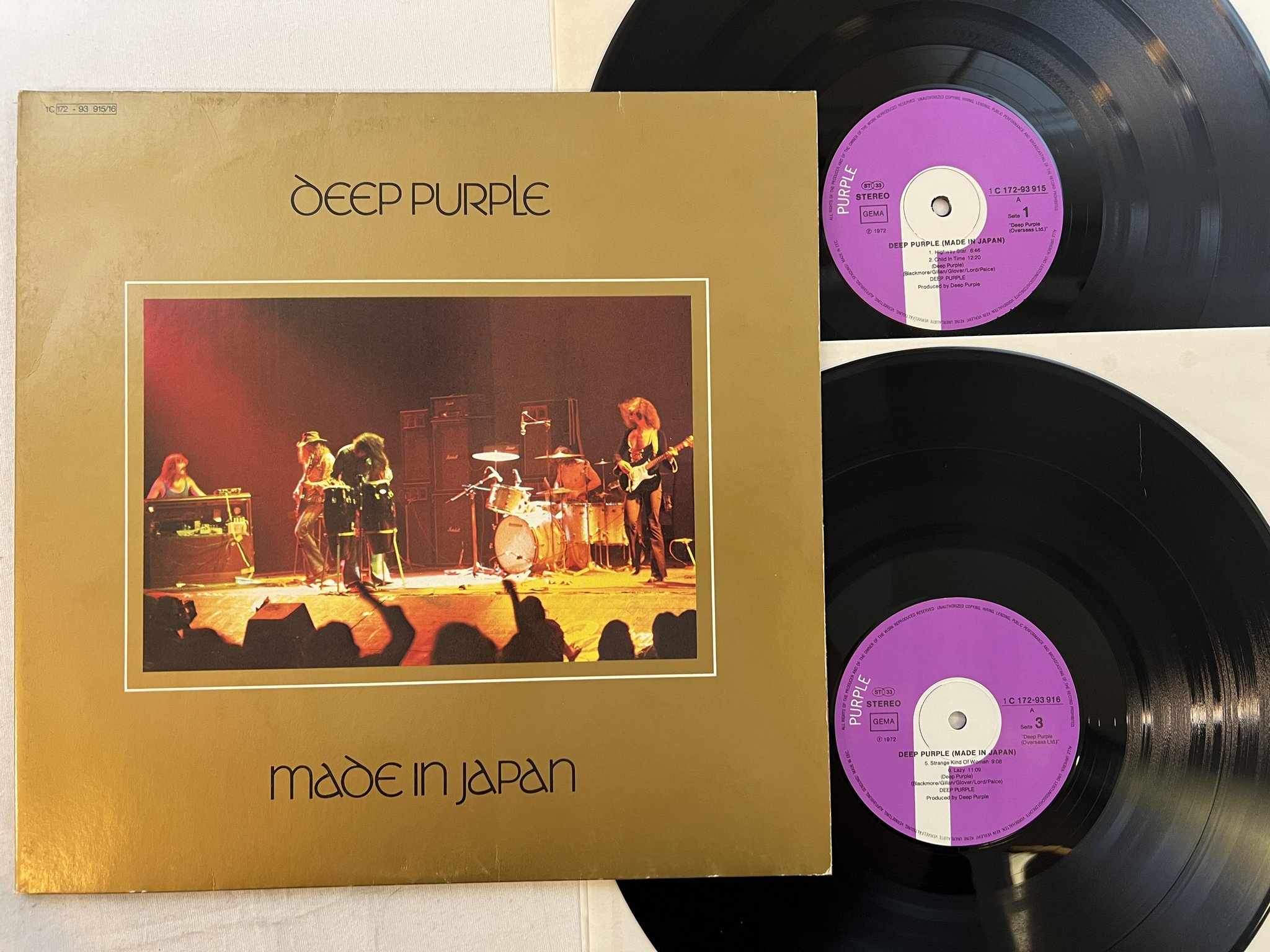 Omslagsbild för skivan DEEP PURPLE made in Japan 2xLP Ger PURPLE 1C 172-93916