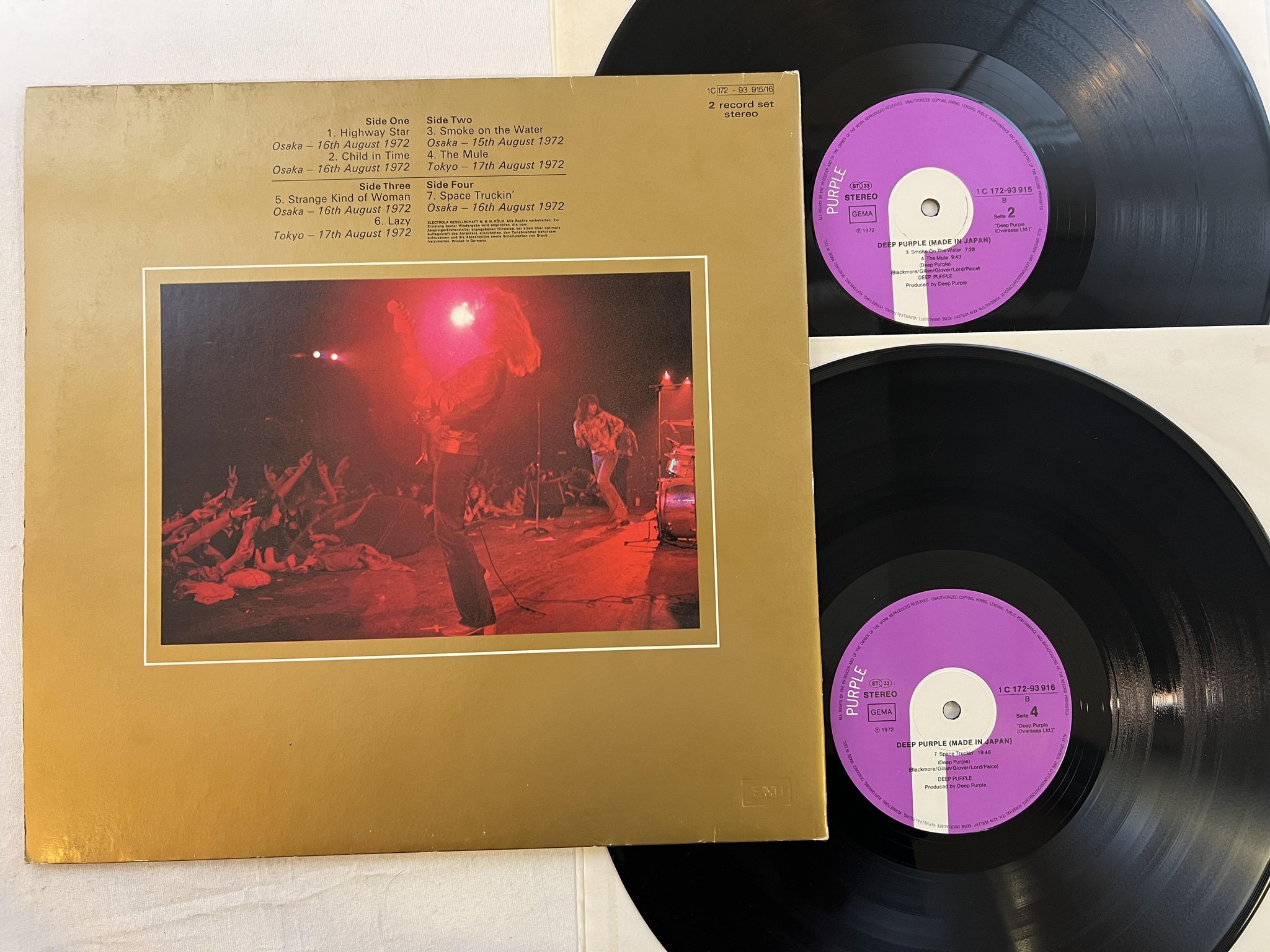 Omslagsbild för skivan DEEP PURPLE made in Japan 2xLP Ger PURPLE 1C 172-93916