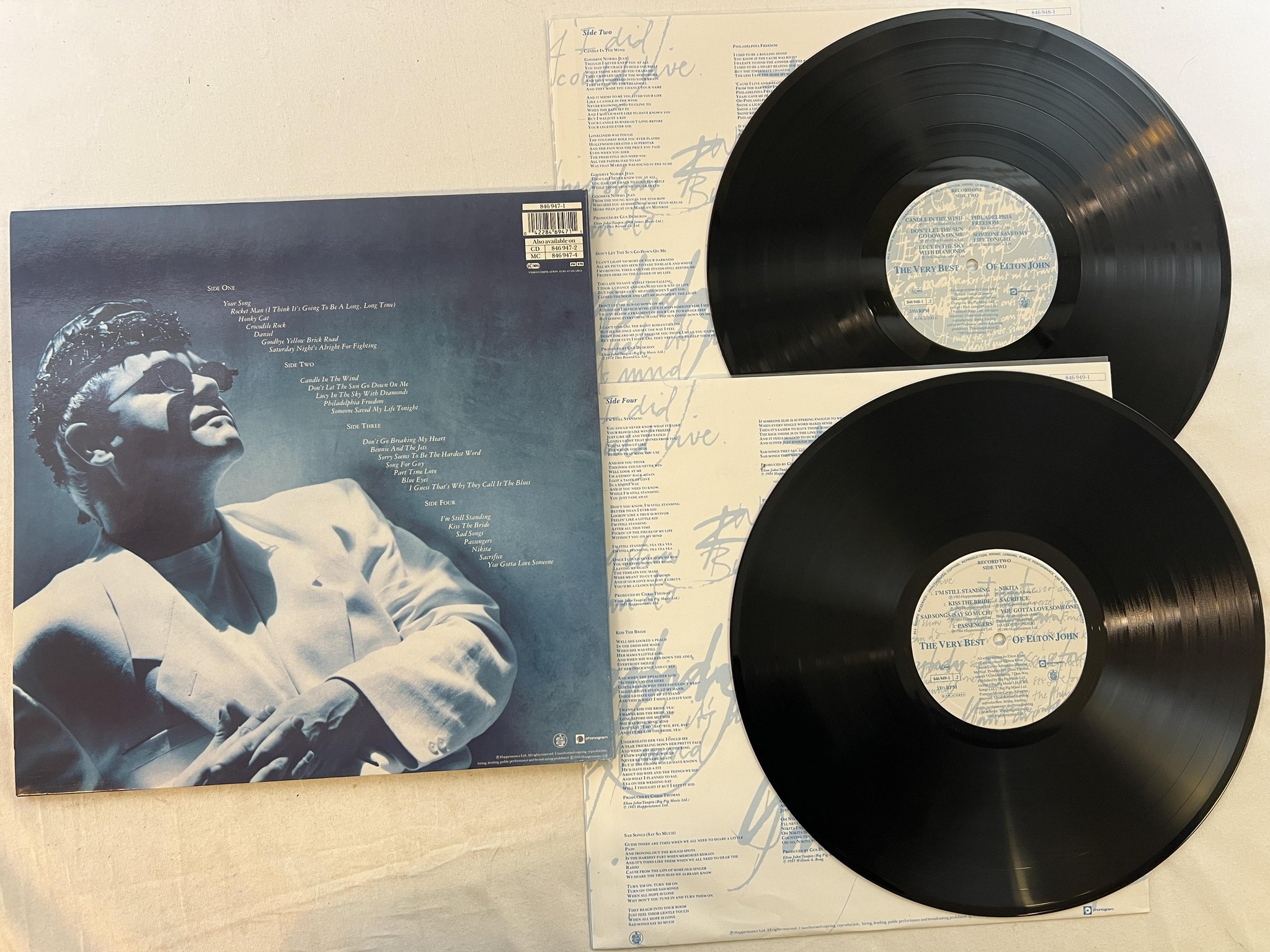 Omslagsbild för skivan ELTON JOHN the very best of 2xLP -90 PHONOGRAM 846948-1