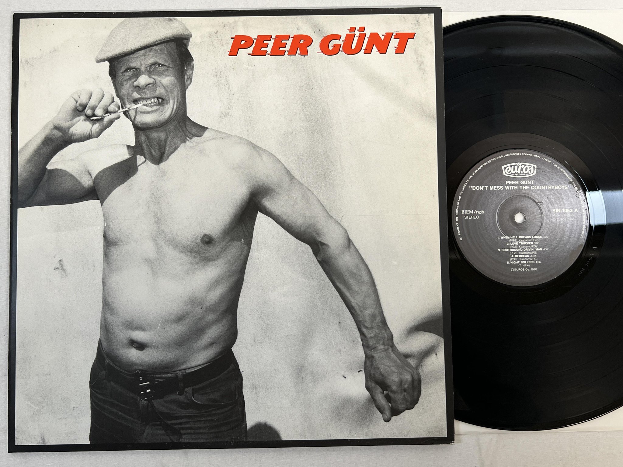 Omslagsbild för skivan PEER GÜNT don't mess with the countryboys LP -90 ncb EUROS SIN-1063