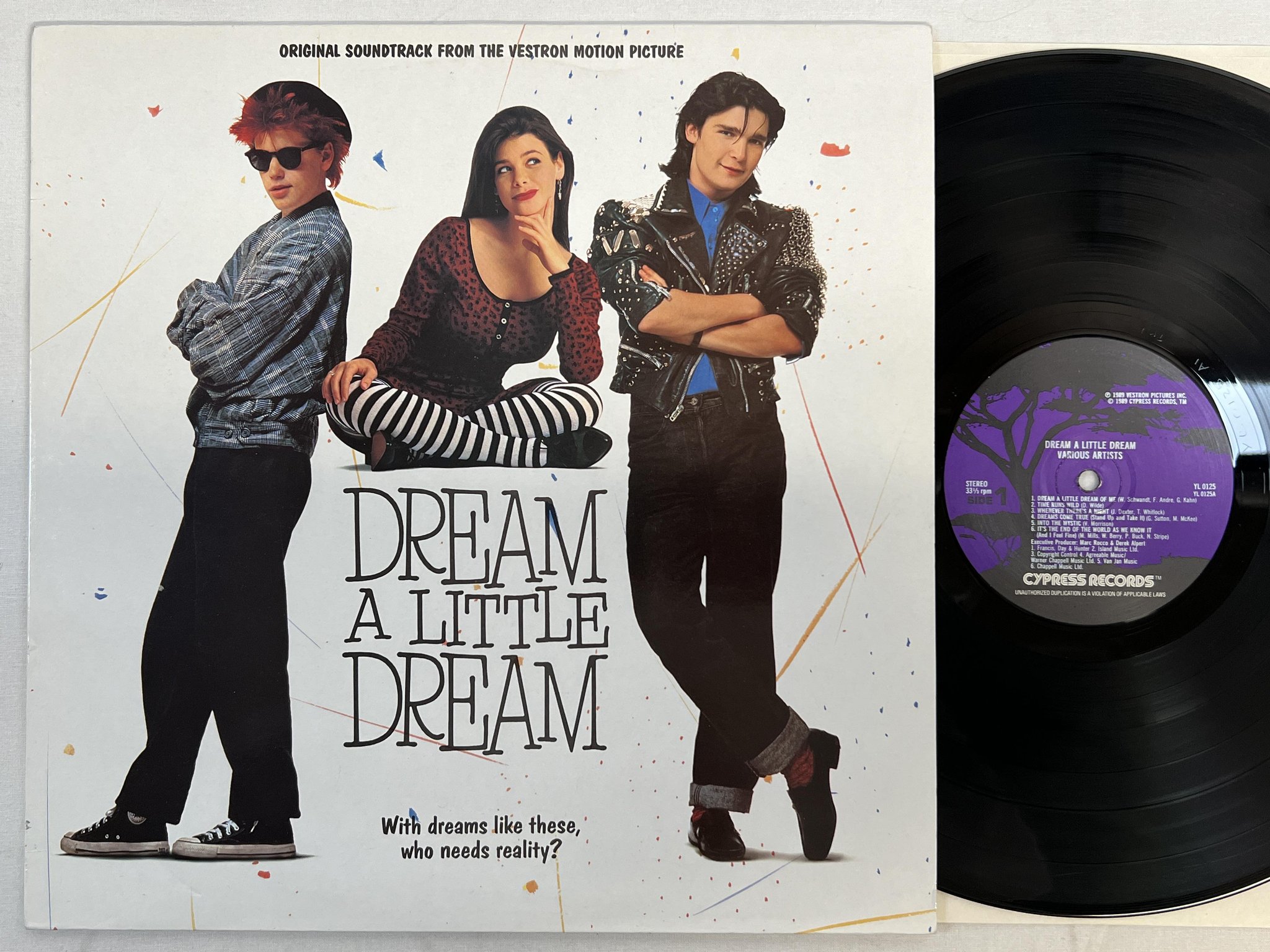 Omslagsbild för skivan V/A Dream A Little Dream LP -89 CYPRESS YL 0125 soundtrack ** KULT **