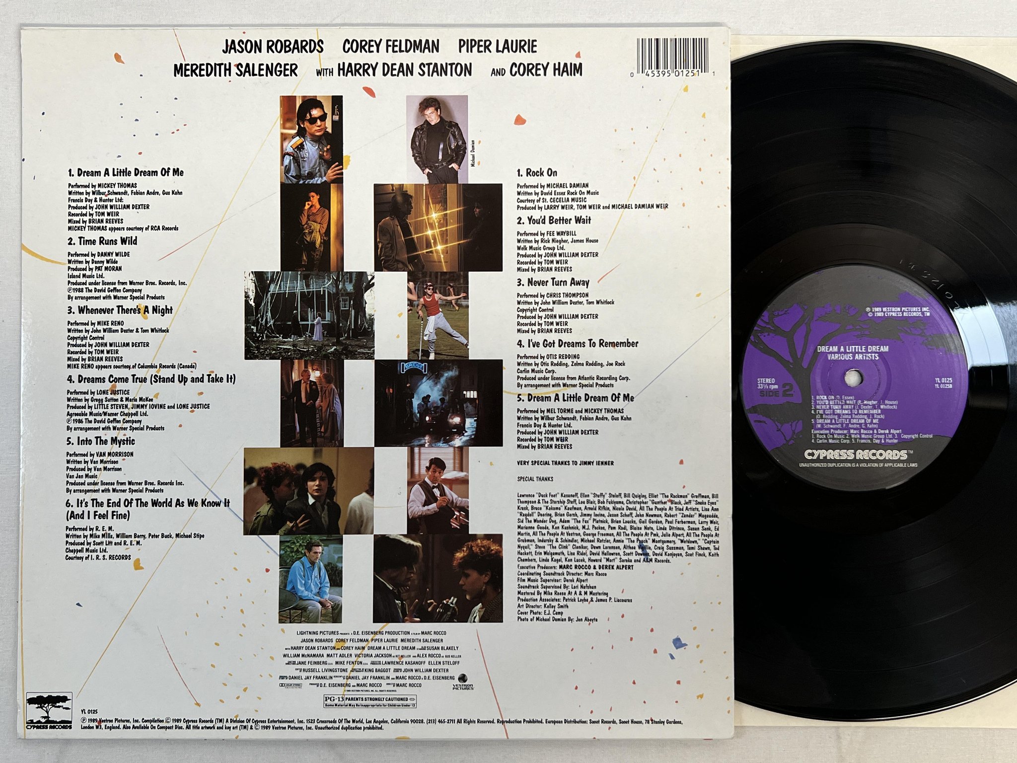 Omslagsbild för skivan V/A Dream A Little Dream LP -89 CYPRESS YL 0125 soundtrack ** KULT **