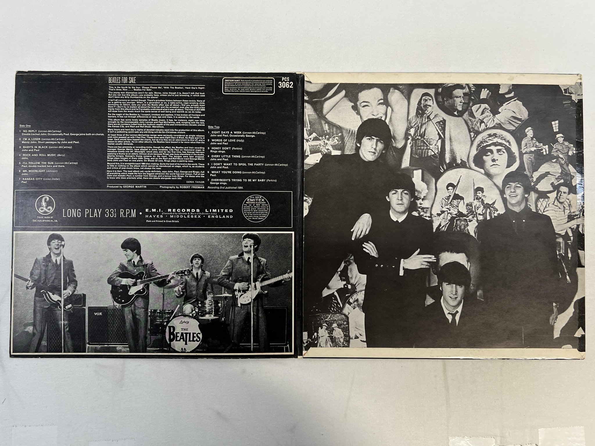 Omslagsbild för skivan THE BEATLES for sale LP -64 UK PARLOPHONE PCS 3062