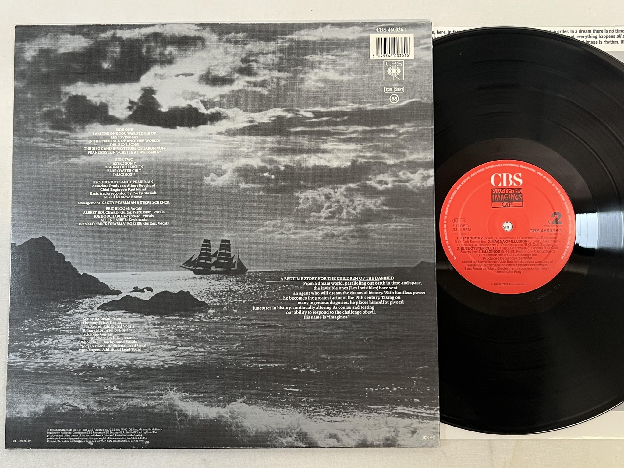 Omslagsbild för skivan BLUE OYSTER CULT Imaginos LP -88 CBS 4600361