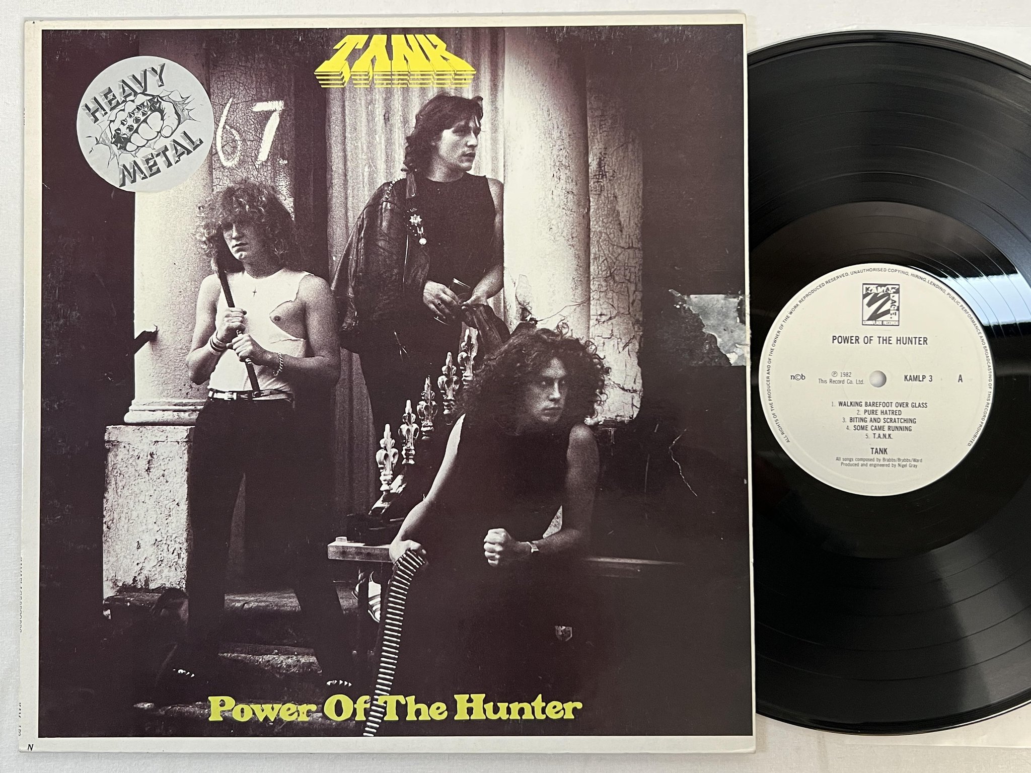 Omslagsbild för skivan TANK power of the hunter LP -82 ncb kamaflage KAMLP 3