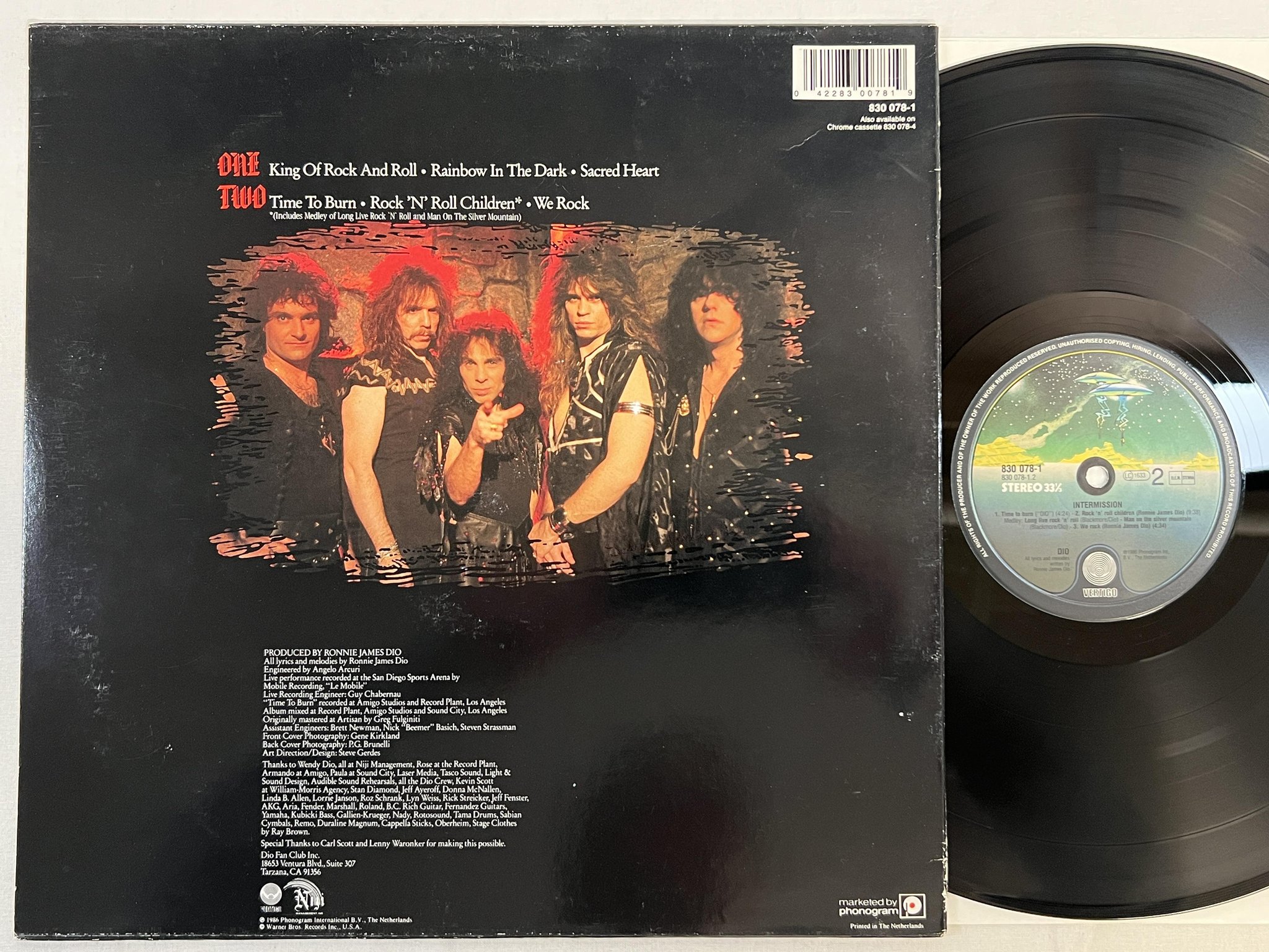 Omslagsbild för skivan DIO intermission LP -86 Hol VERTIGO 830 078-1