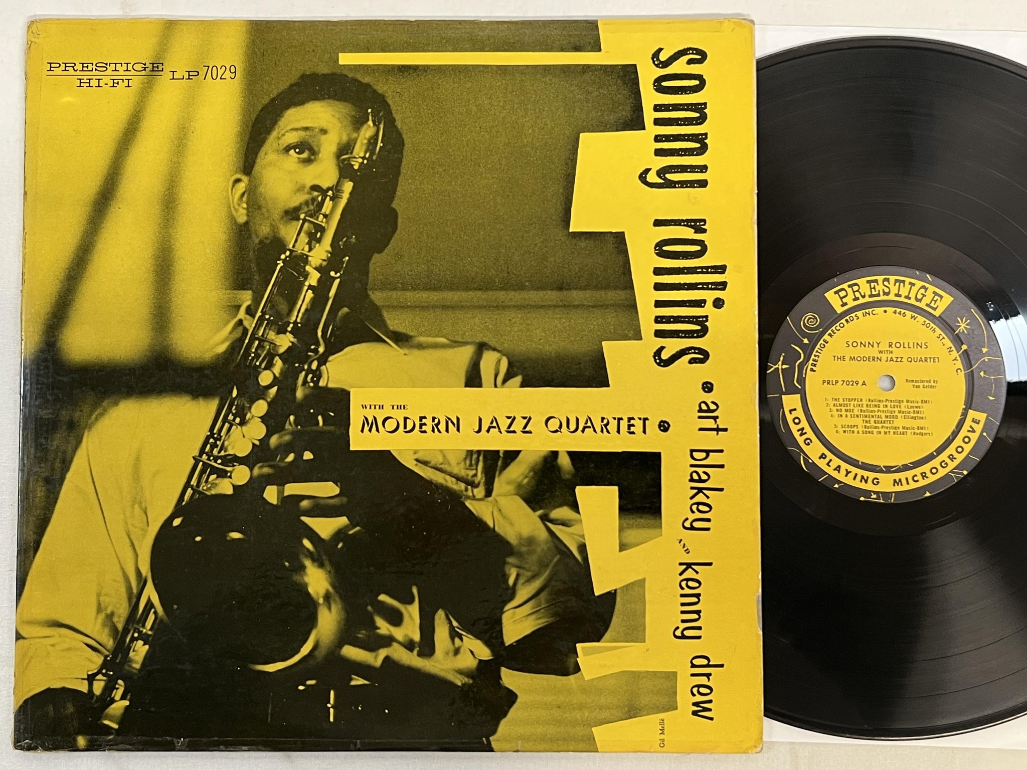 Omslagsbild för skivan SONNY ROLLINS wirh THE MJQ LP -56 US PRESTIGE PRLP 7029 ** wonderful album **