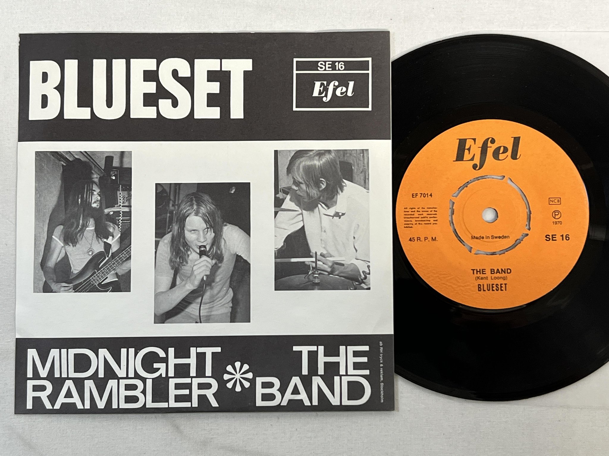 Omslagsbild för skivan BLUESET Midnight Rambler 7"single -70 Swe EFEL SE-16 ** Very rare **