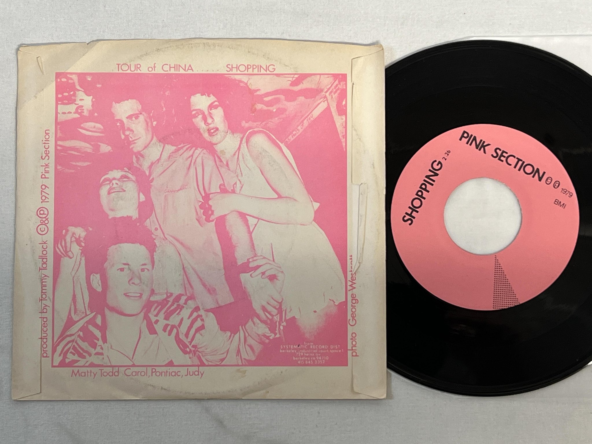 Omslagsbild för skivan PINK SECTION Tour Of China 7" -79 US private new wave / punk