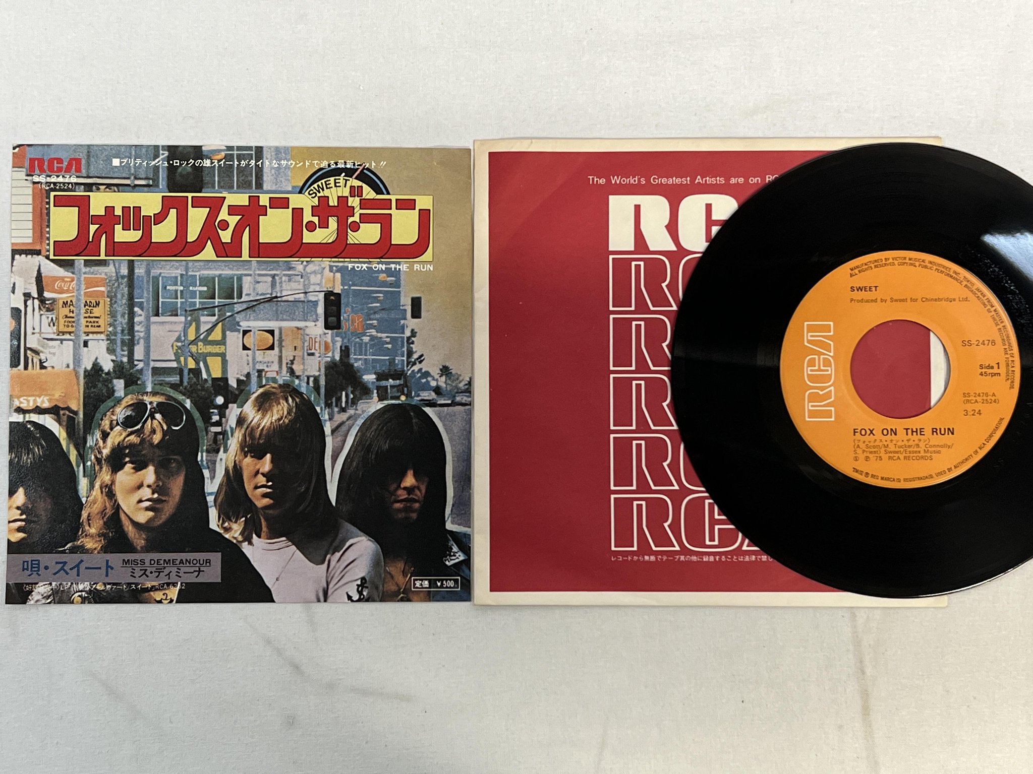 Omslagsbild för skivan SWEET Miss Demeanour 7"single -74 Japan RCA SS-2476