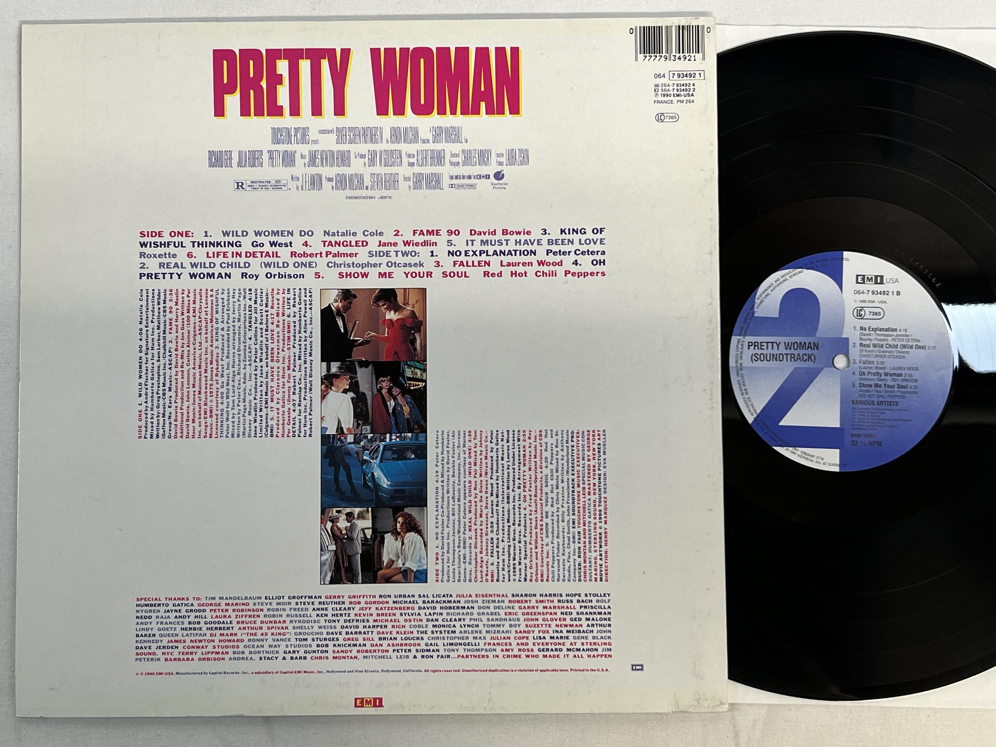 Omslagsbild för skivan V/A pretty woman LP -90 EMI USA 064-7934921
