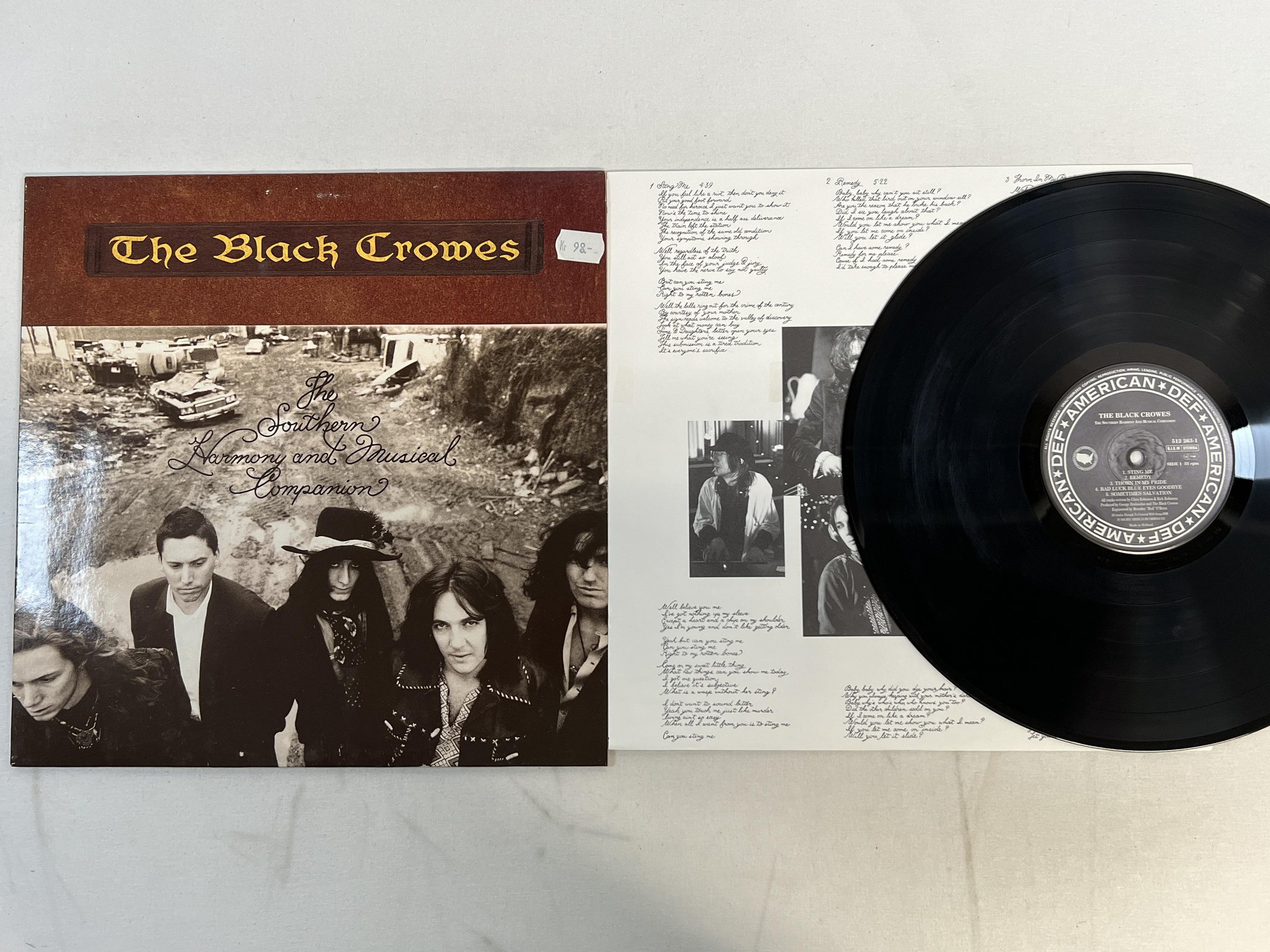 Omslagsbild för skivan THE BLACK CROWES The Southern Harmony And Musical Companion LP -92 **RARE**