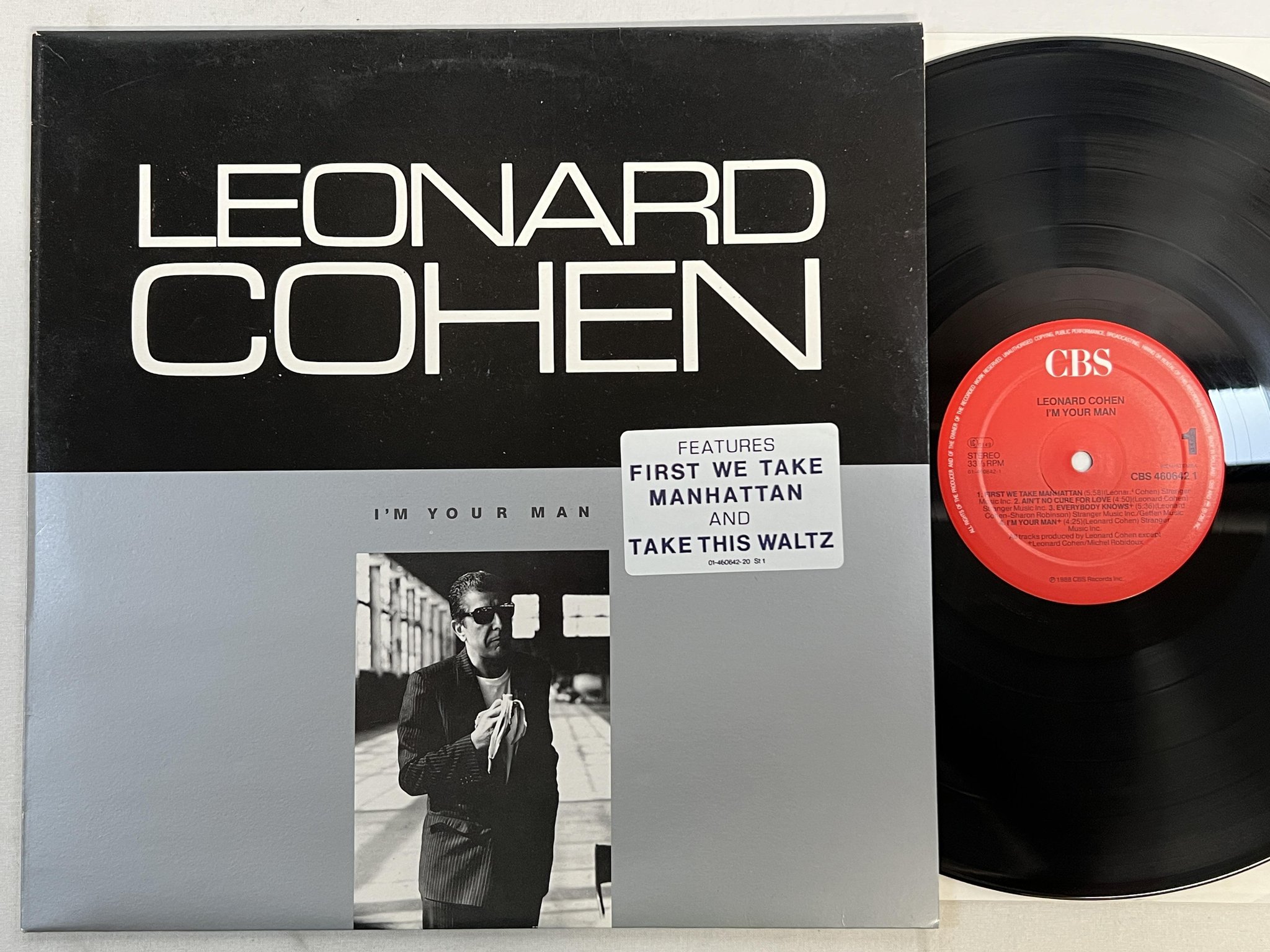 Omslagsbild för skivan LEONARD COHEN I'm your man LP -88 Hol CBS 4606421