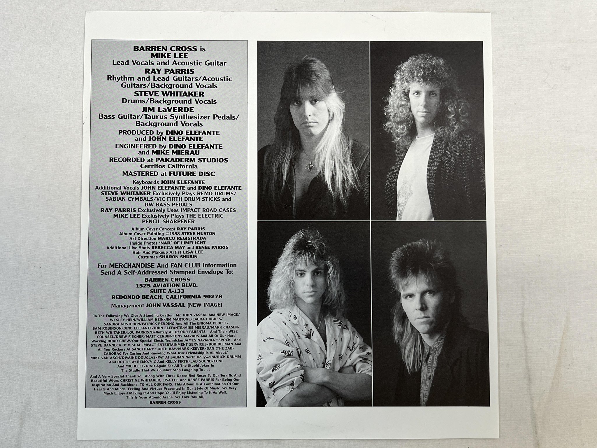 Omslagsbild för skivan BARREN CROSS Atomic Arena LP -88 Can ENIGMA D1 73311