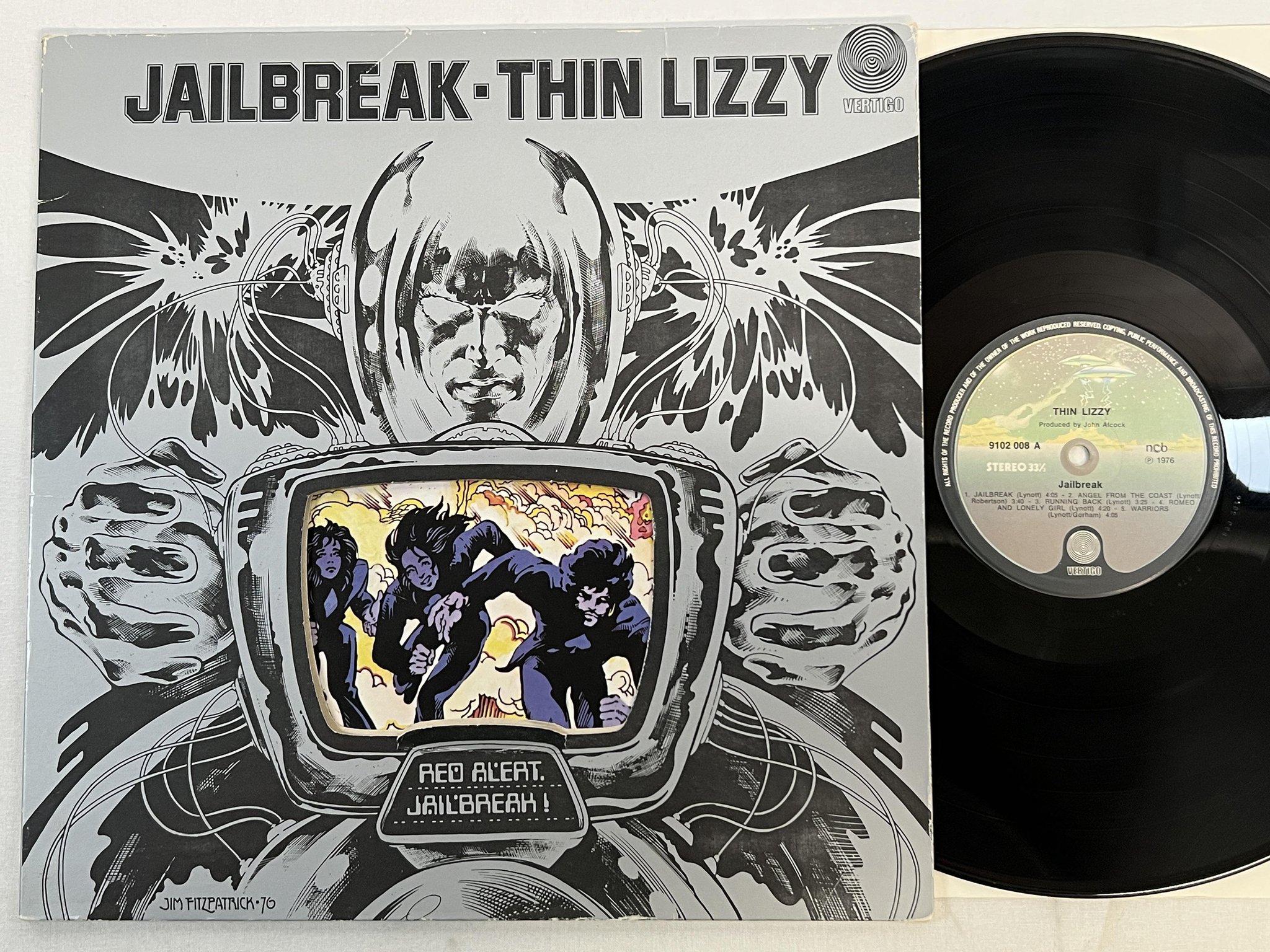 Omslagsbild för skivan THIN LIZZY jailbreak LP -76 ncb VERTIGO 9102 008
