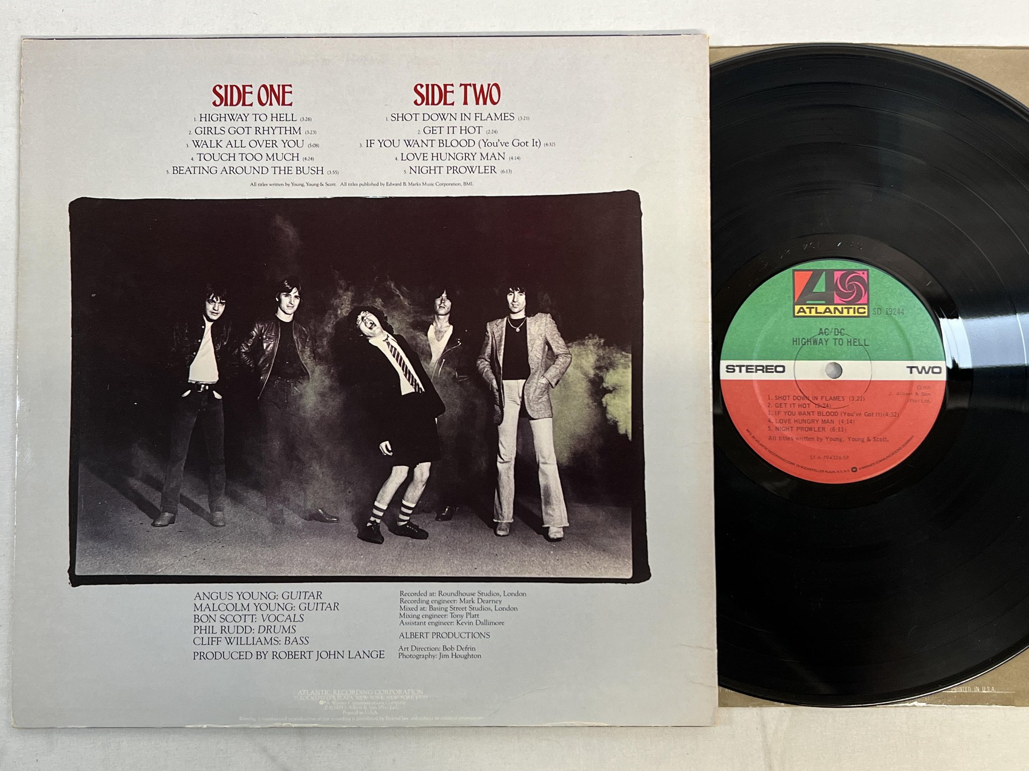 Omslagsbild för skivan AC/DC highway to hell LP -79 US ATLANTIC SD 19244