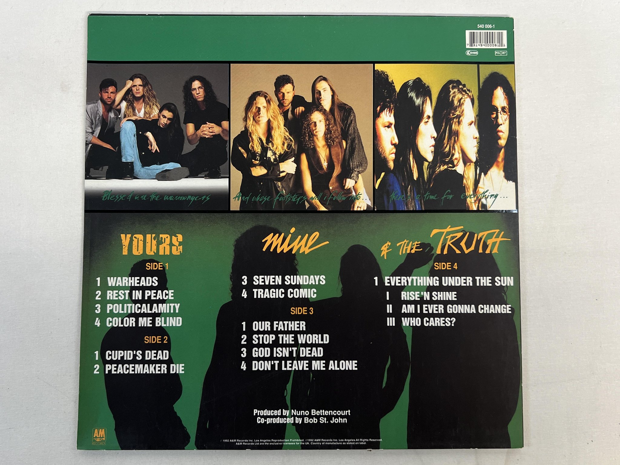 Omslagsbild för skivan EXTREME III Sides To Every Story 2xLP -92 A&M 540 006-1