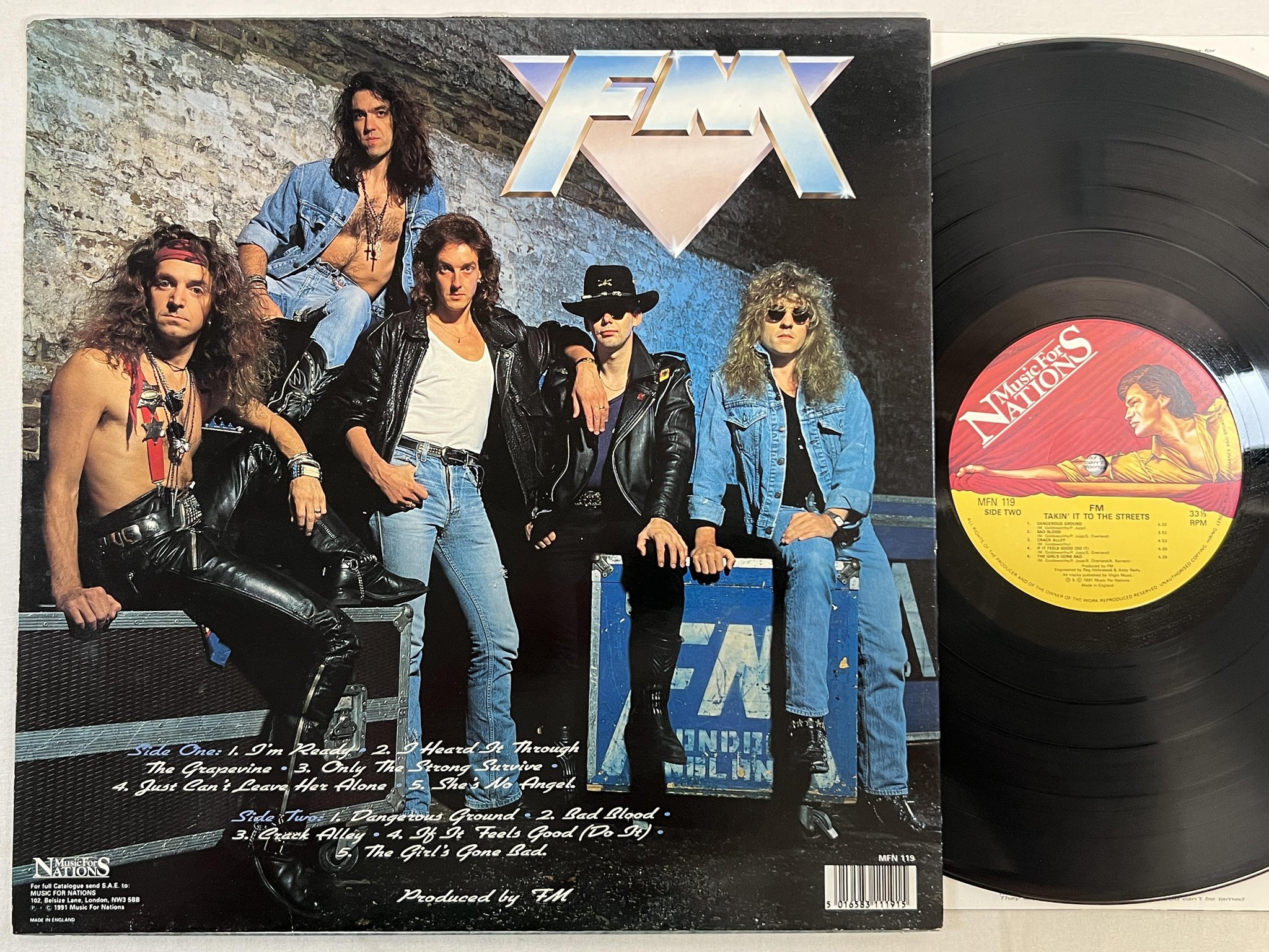 Omslagsbild för skivan FM takin' it to the streets LP -91 MUSIC FOR NATIONS MFN 119